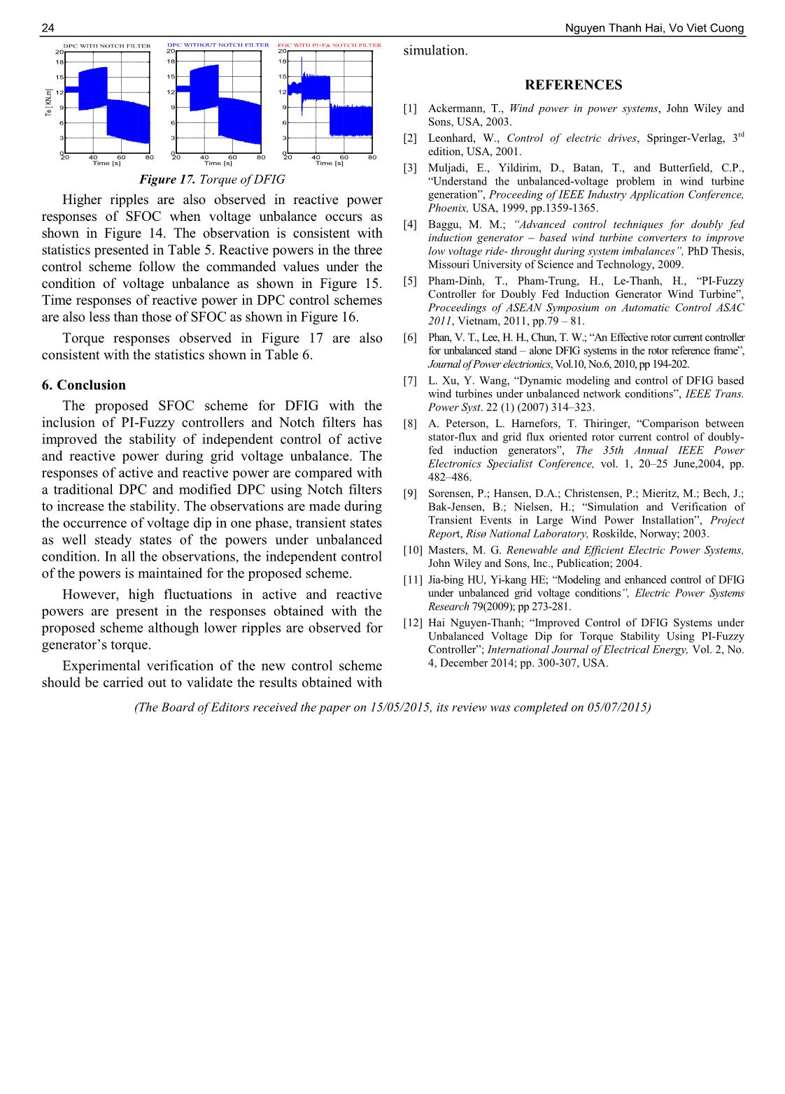 Improving stability for independent power control of dfig with sfoc and dpc during grid unbalance trang 5