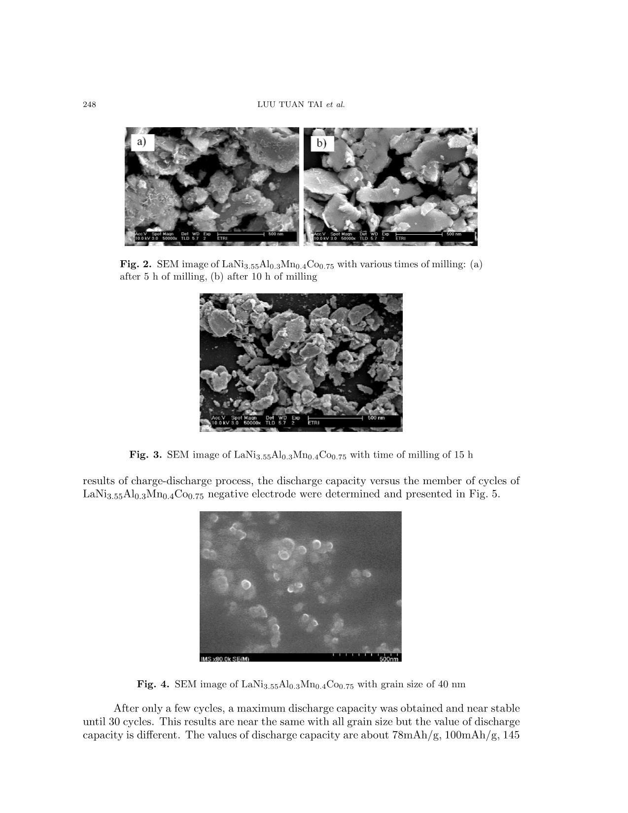 Influence of grain size on the electrochemical properties of LaNi3.55Al0.3Mn0.4Co0.75 compound use for ni-Mh battery trang 3