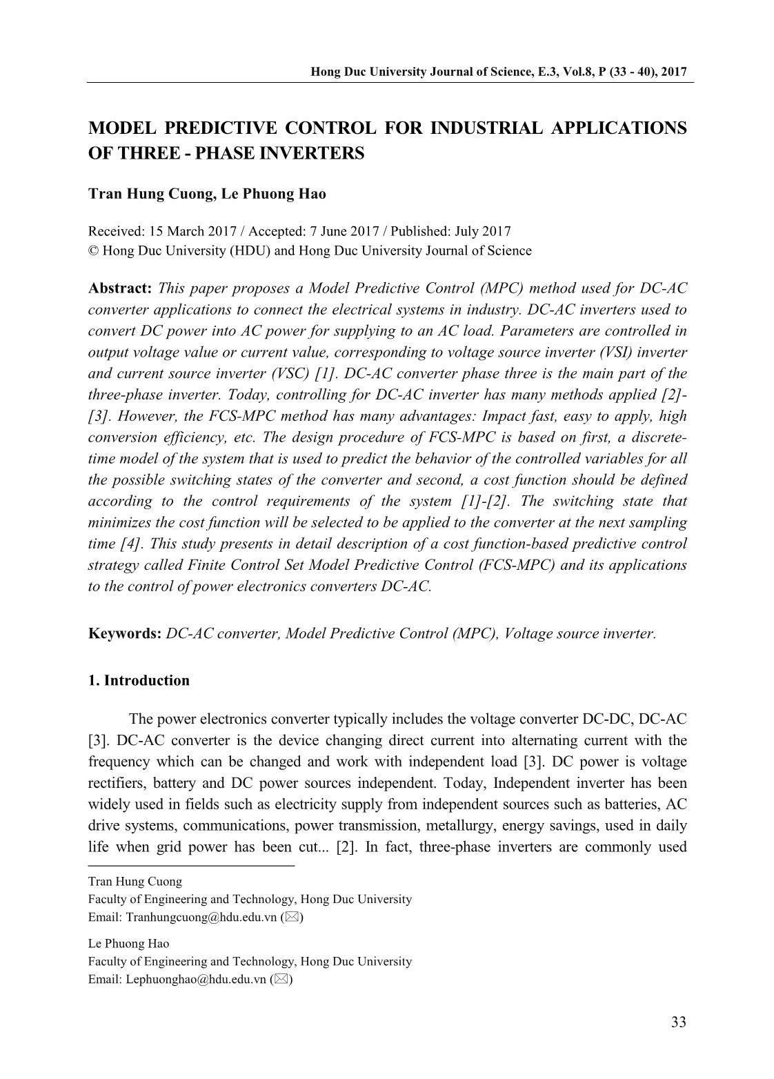 Model predictive control for industrial applications of three - Phase inverters trang 1