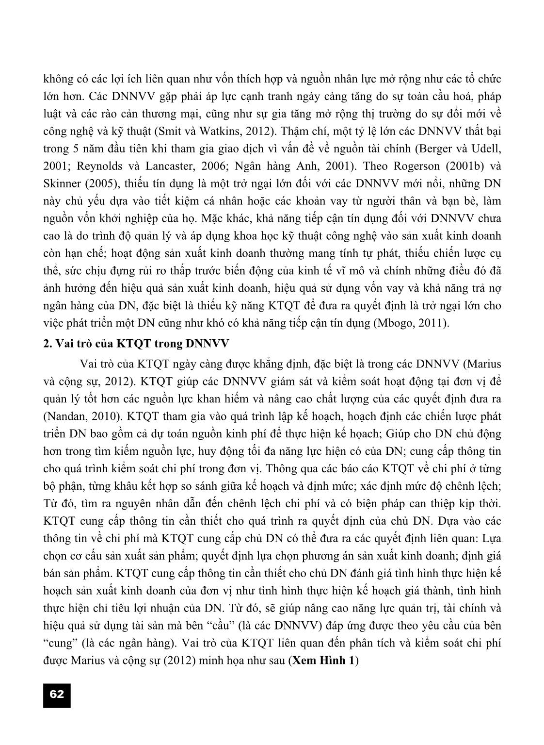 Nâng cao khả năng tiếp cận tín dụng của doanh nghiệp nhỏ và vừa tại Việt Nam thông qua công cụ kế toán quản trị trang 2