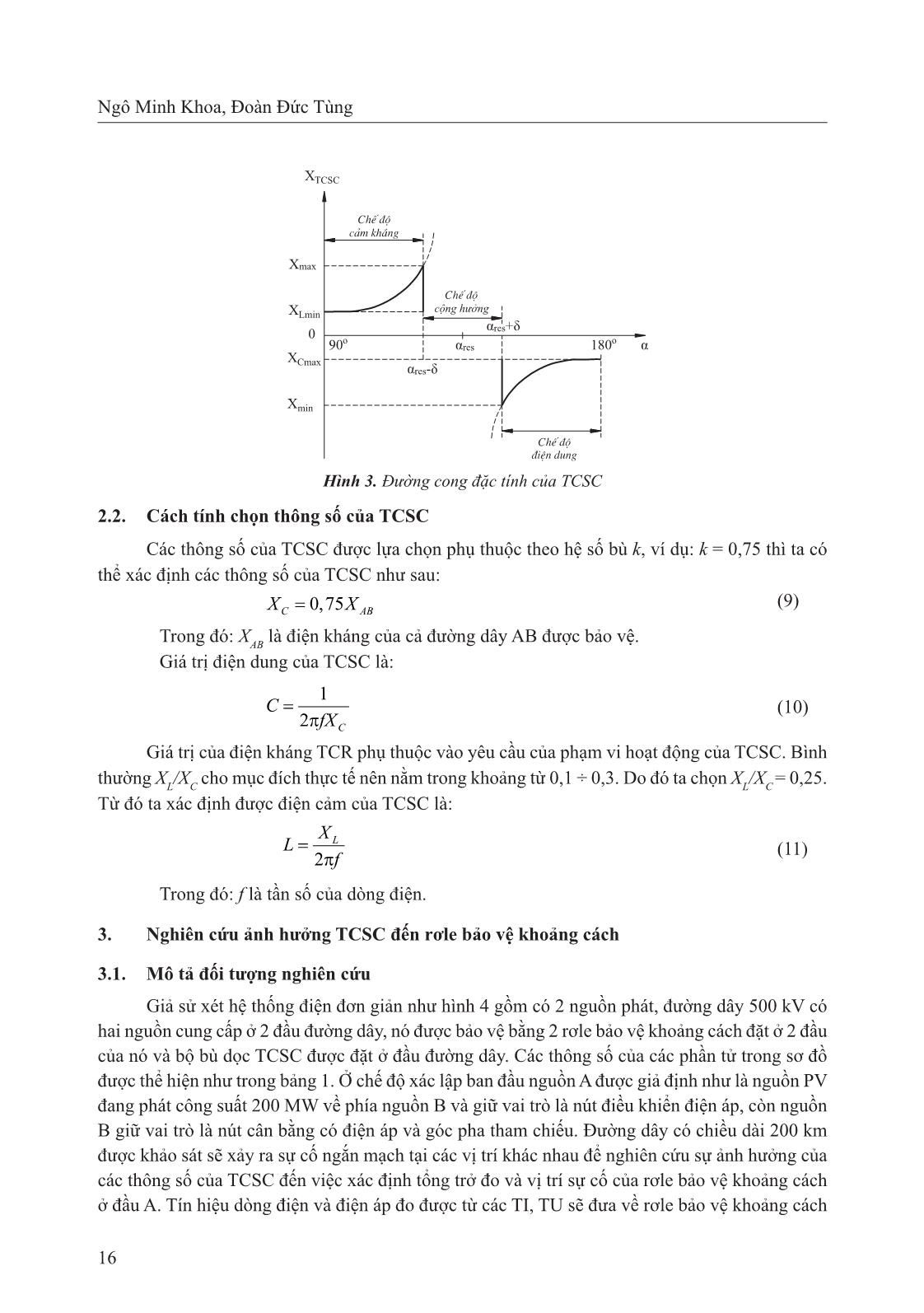 Nghiên cứu ảnh hưởng của thiết bị TCSC đến rơle bảo vệ khoảng cách trên đường dây truyền tải điện năng trang 4