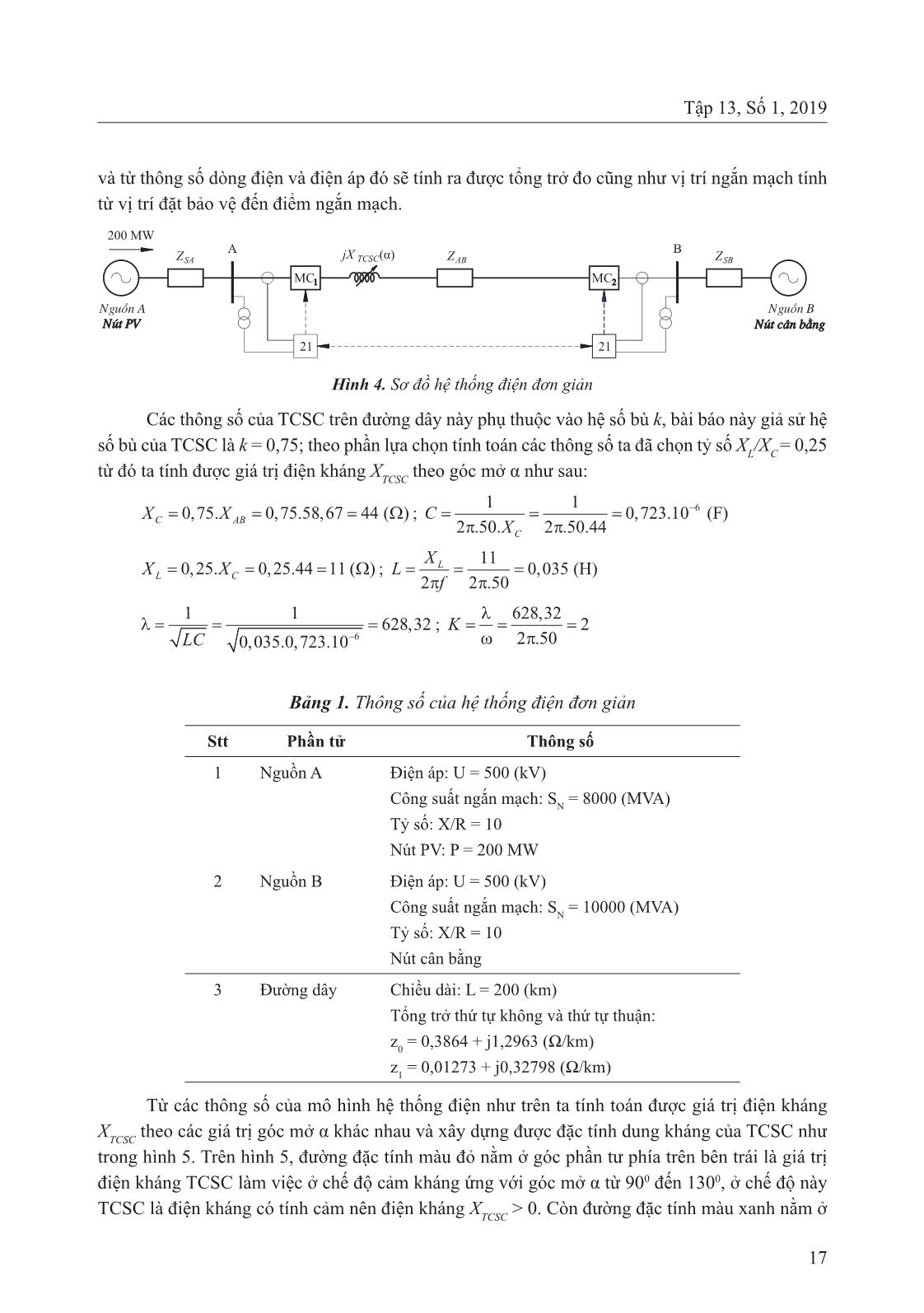 Nghiên cứu ảnh hưởng của thiết bị TCSC đến rơle bảo vệ khoảng cách trên đường dây truyền tải điện năng trang 5