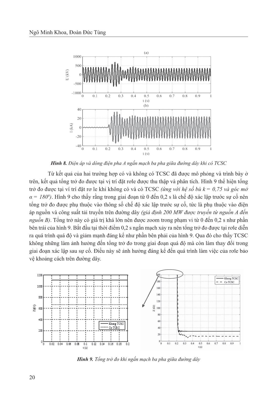 Nghiên cứu ảnh hưởng của thiết bị TCSC đến rơle bảo vệ khoảng cách trên đường dây truyền tải điện năng trang 8