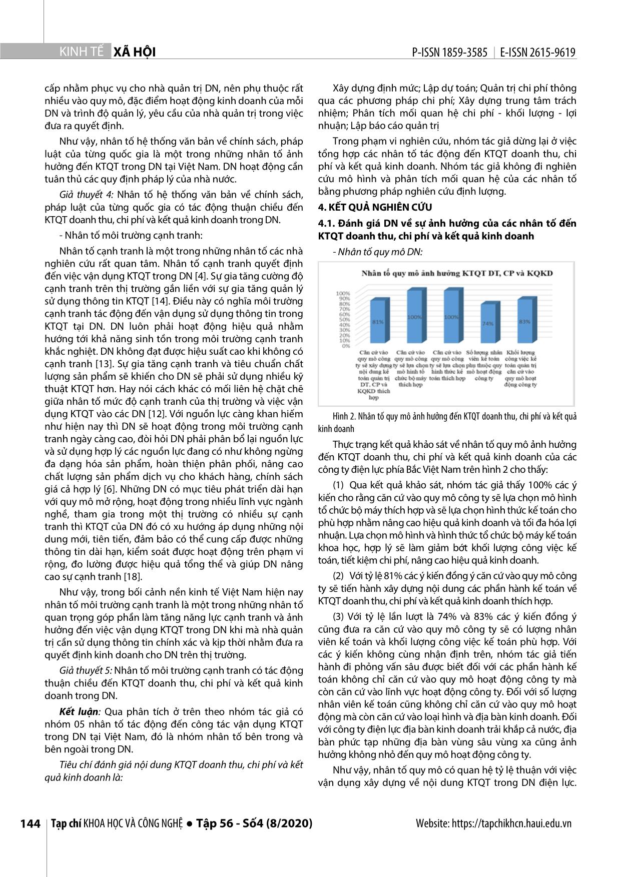 Nghiên cứu các nhân tố ảnh hưởng tới kế toán quản trị doanh thu, chi phí và kết quả kinh doanh tại các doanh nghiệp điện phía Bắc Việt Nam bằng phương pháp định tính trang 6