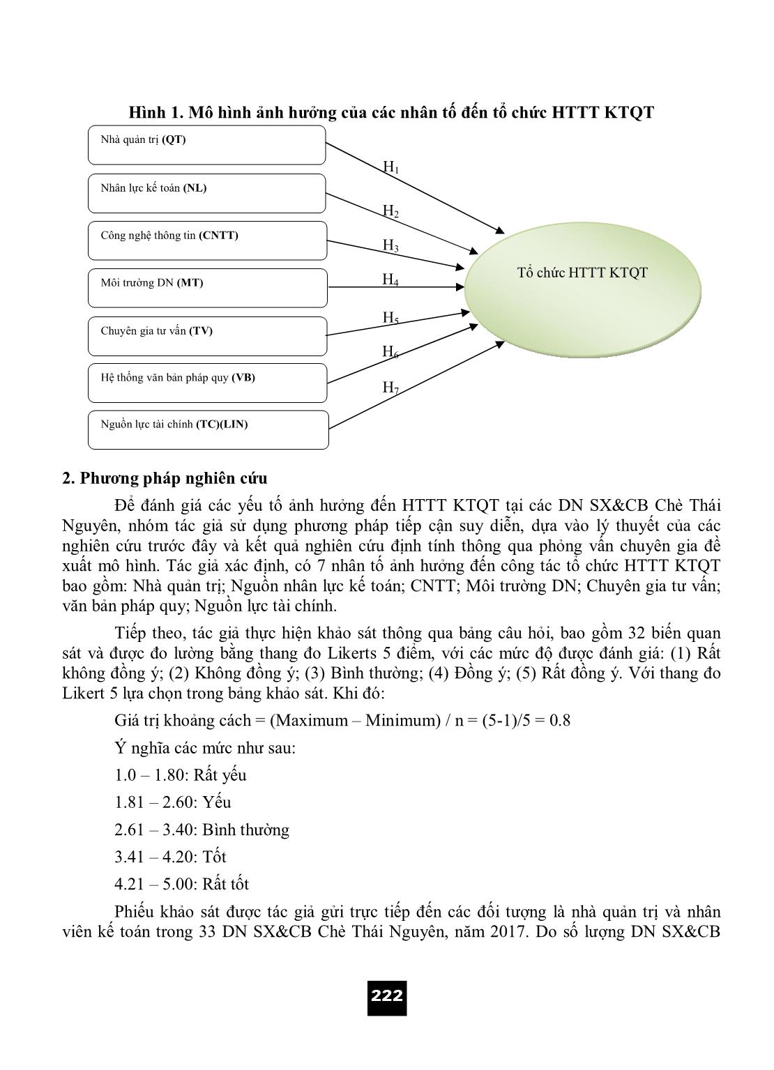 Nghiên cứu các yếu tố ảnh hưởng đến tổ chức hệ thống thông tin kế toán quản trị tại các doanh nghiệp sản xuất và chế biến chè trên địa bàn tỉnh Thái Nguyên trang 6