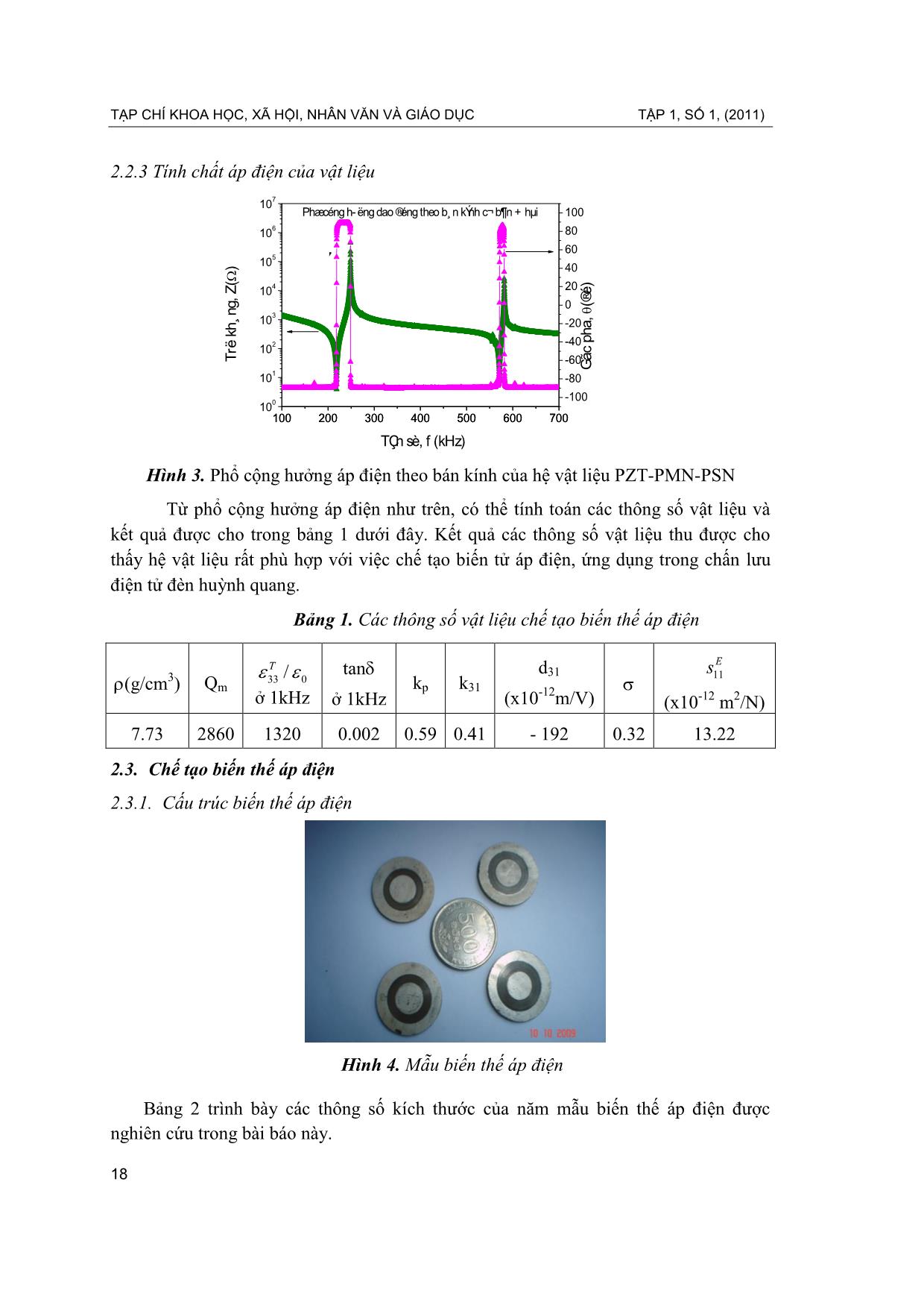 Nghiên cứu tính chất vật lý của hệ vật liệu PZT-PMN-PSN và ứng dụng chế tạo biến thế áp điện dạng đĩa trang 4