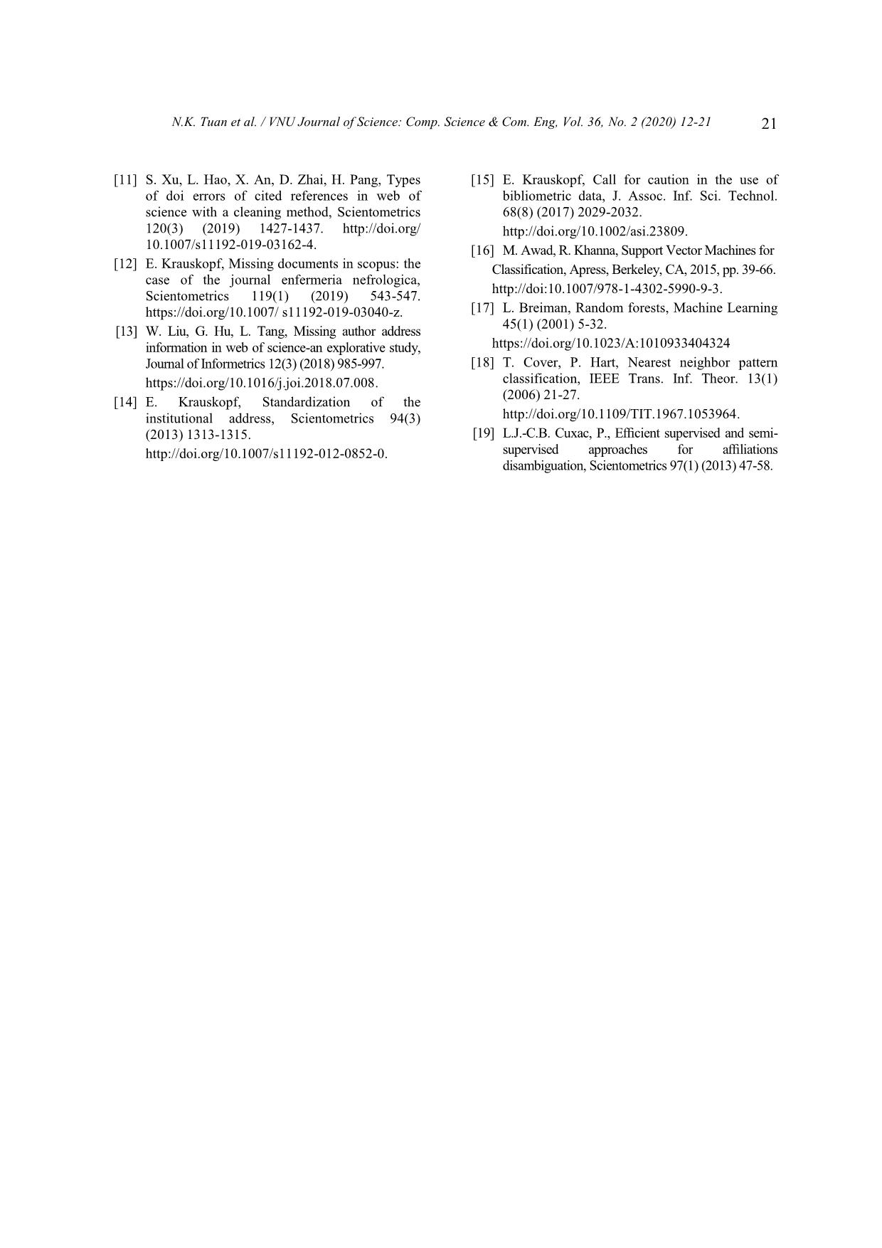 On rectifying the mapping between articles and institutions in bibliometric databases trang 10