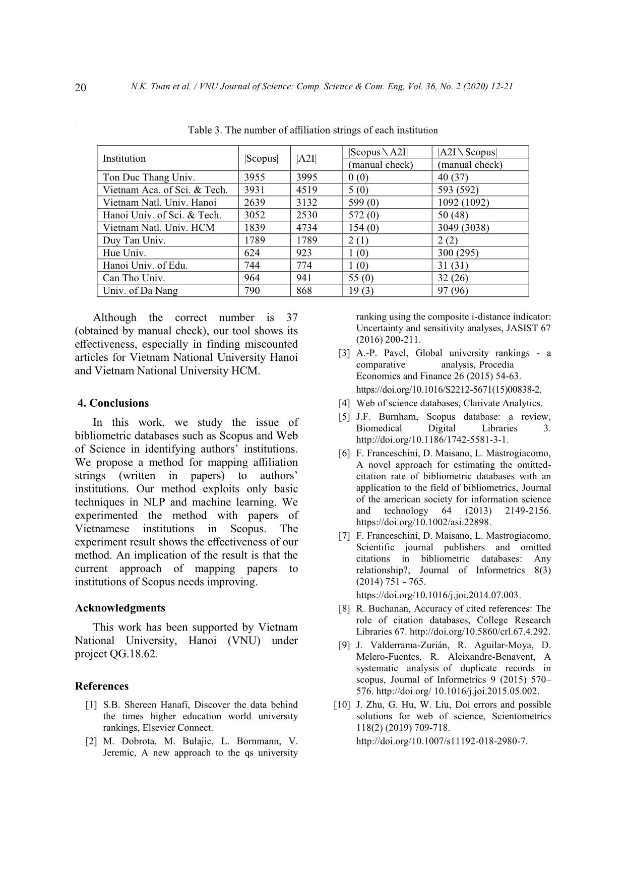 On rectifying the mapping between articles and institutions in bibliometric databases trang 9