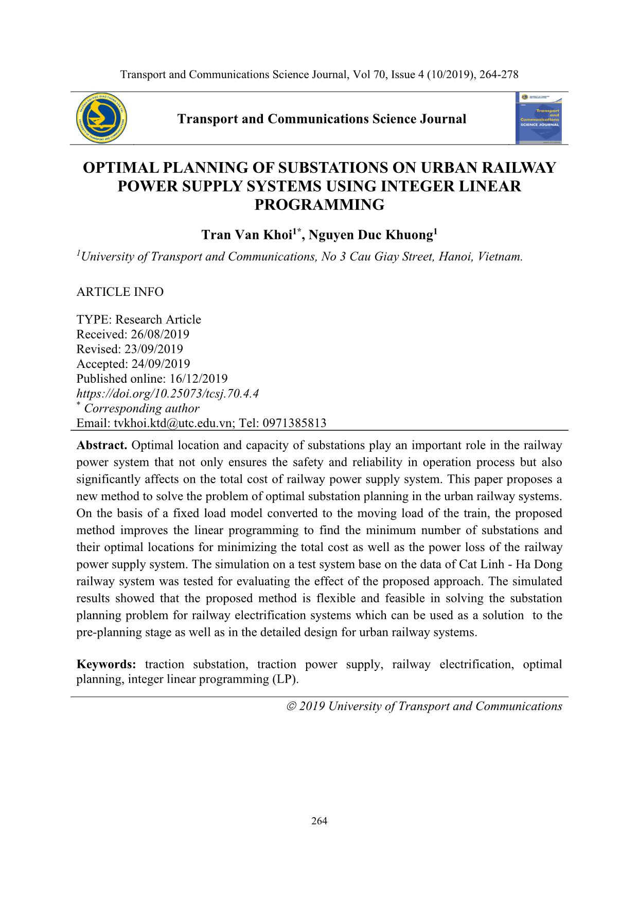 Optimal planning of substations on urban railway power supply systems using integer linear programming trang 1