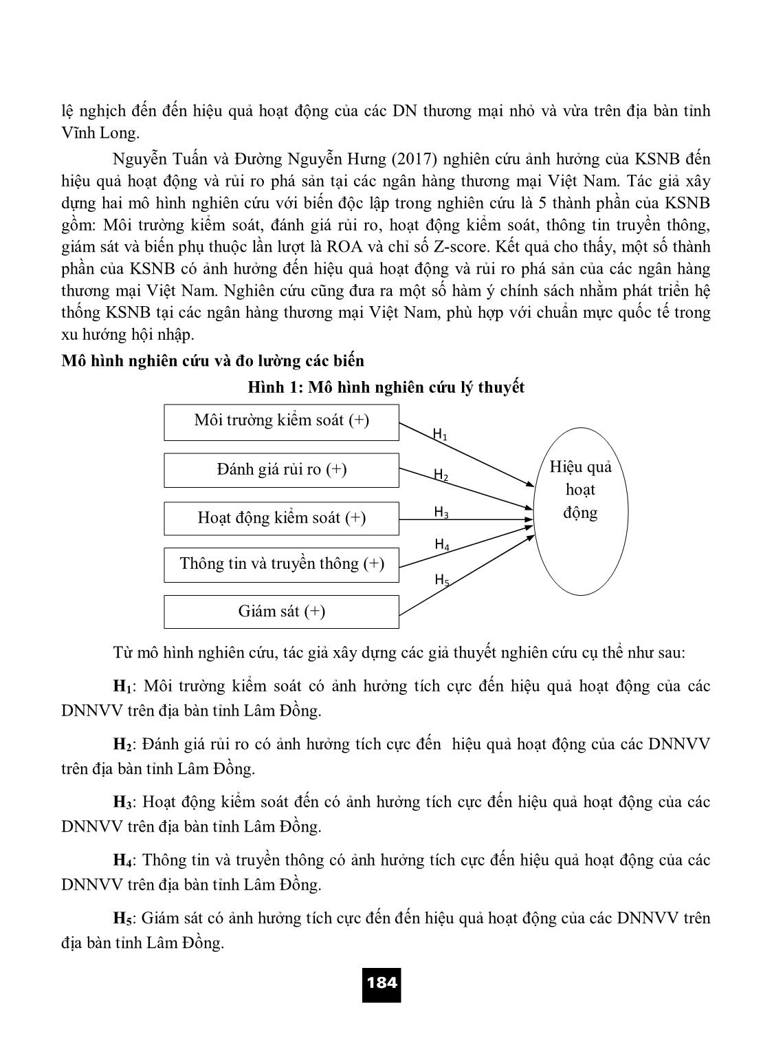 Phân tích ảnh hưởng hệ thống kiểm soát nội bộ đến hiệu quả hoạt động các doanh nghiệp nhỏ và vừa trên địa bàn Lâm Đồng trang 4