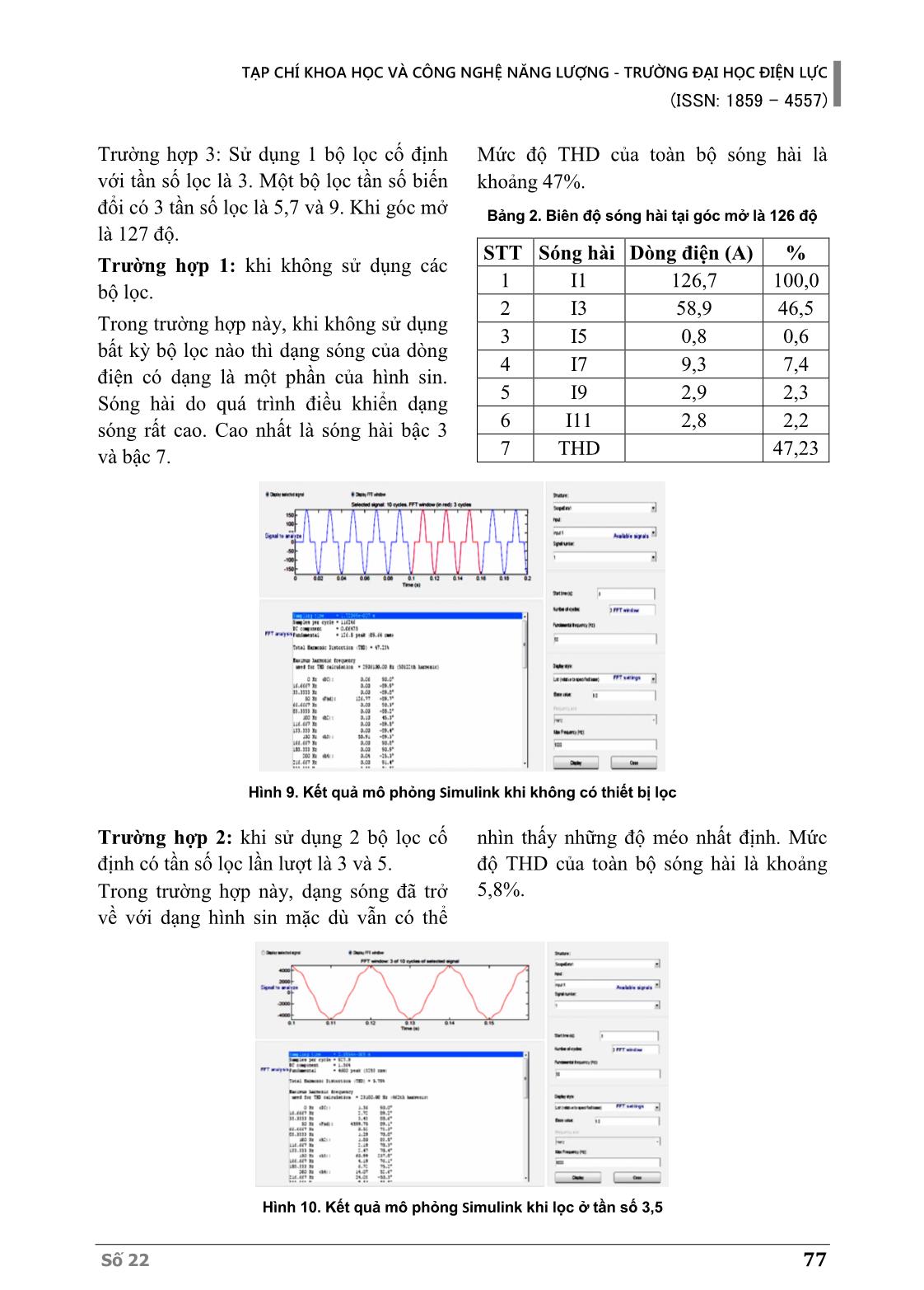 Phương pháp lọc sóng hài với tần số biến đổi trong hệ thống điện hạ áp trang 8