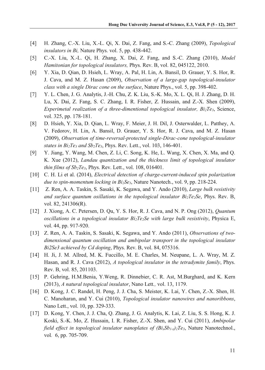 Preliminary study on gete - sbte and sm - b topological insulators trang 7