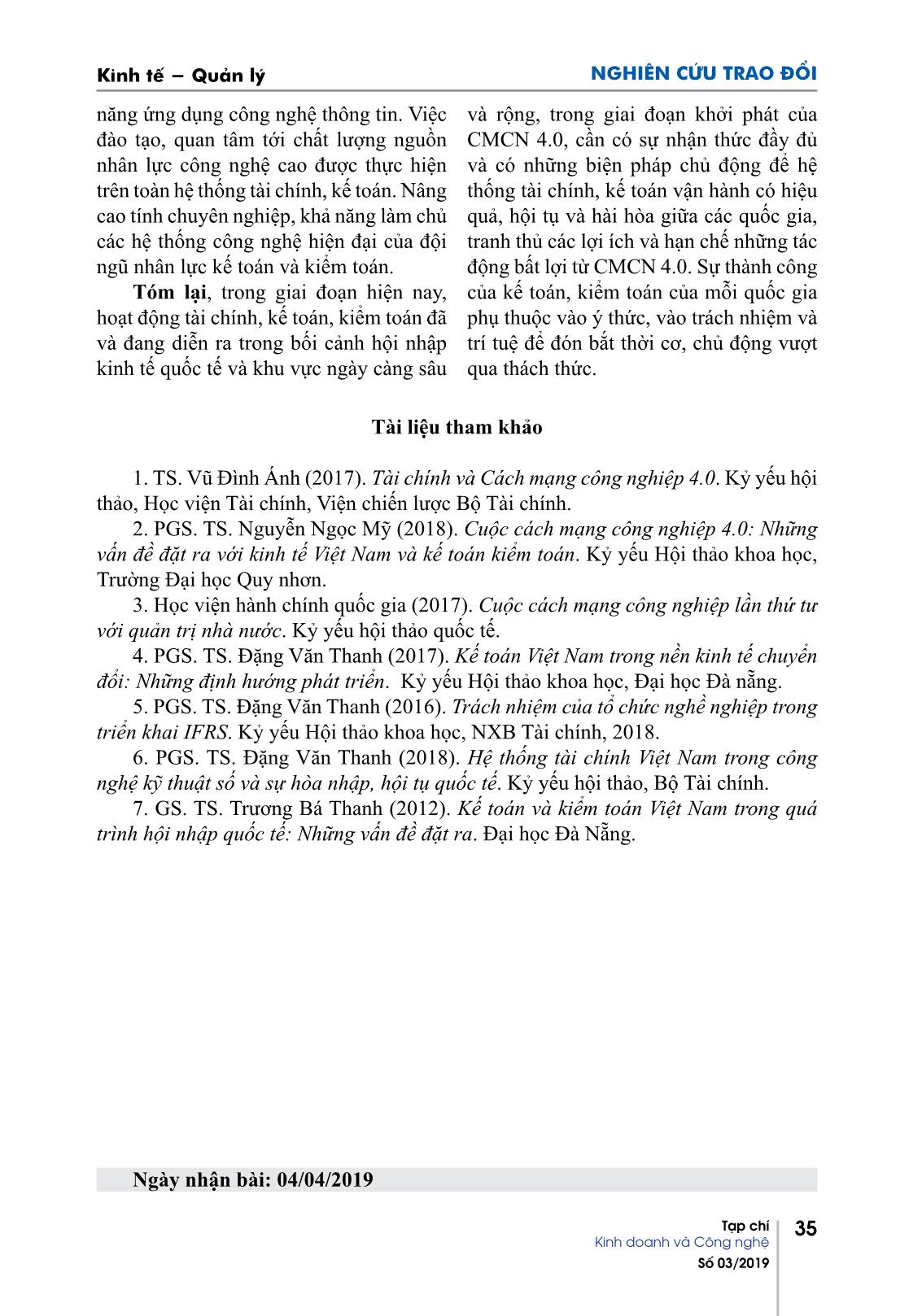Quy trình kế toán và đào tạo cử nhân kế toán dưới tác động của cách mạng công nghiệp 4.0 trang 5