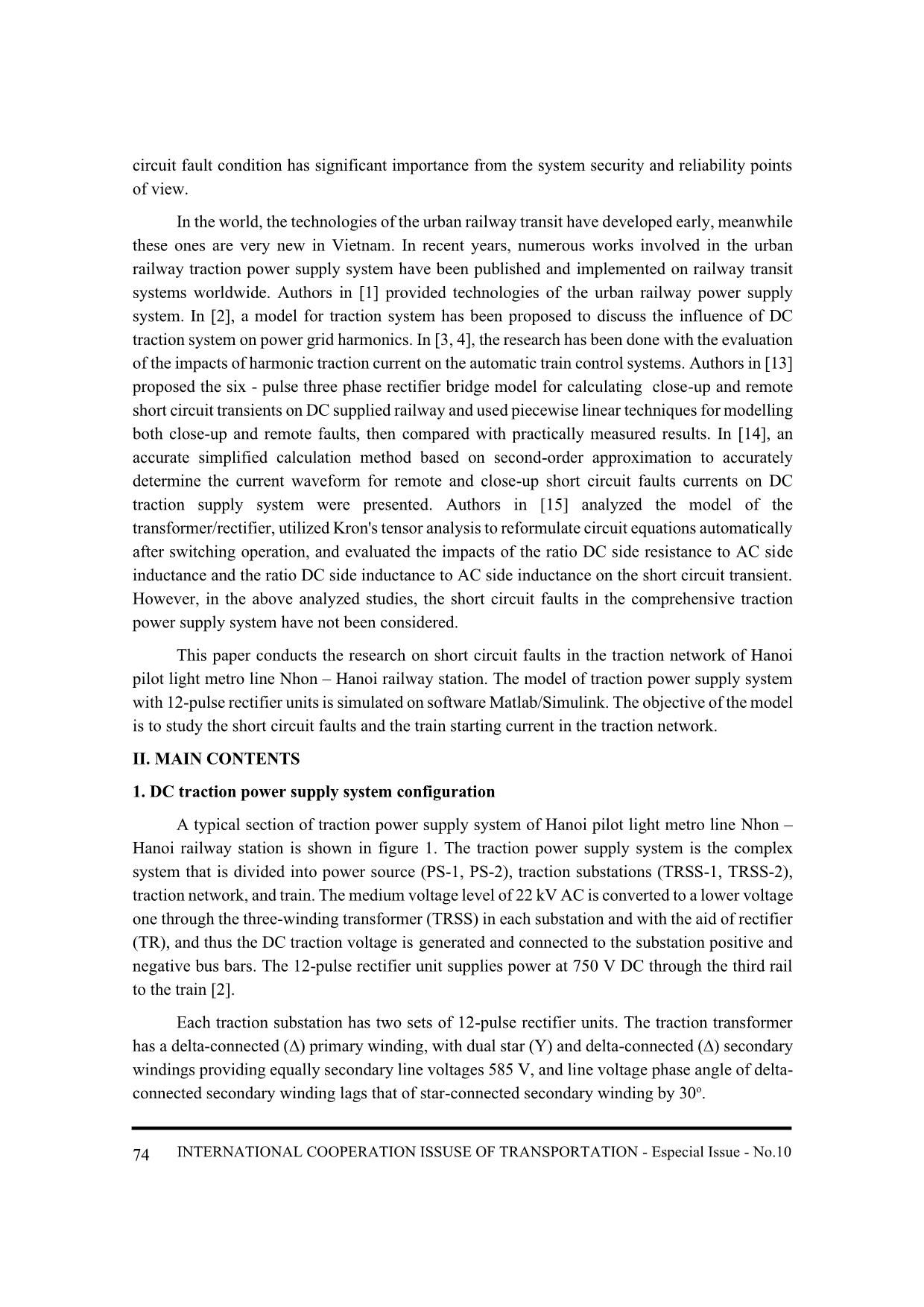 Research on simulating the short circuit faults in dc traction network of hanoi pilot light metro line nhon – Ha Noi railway station trang 2