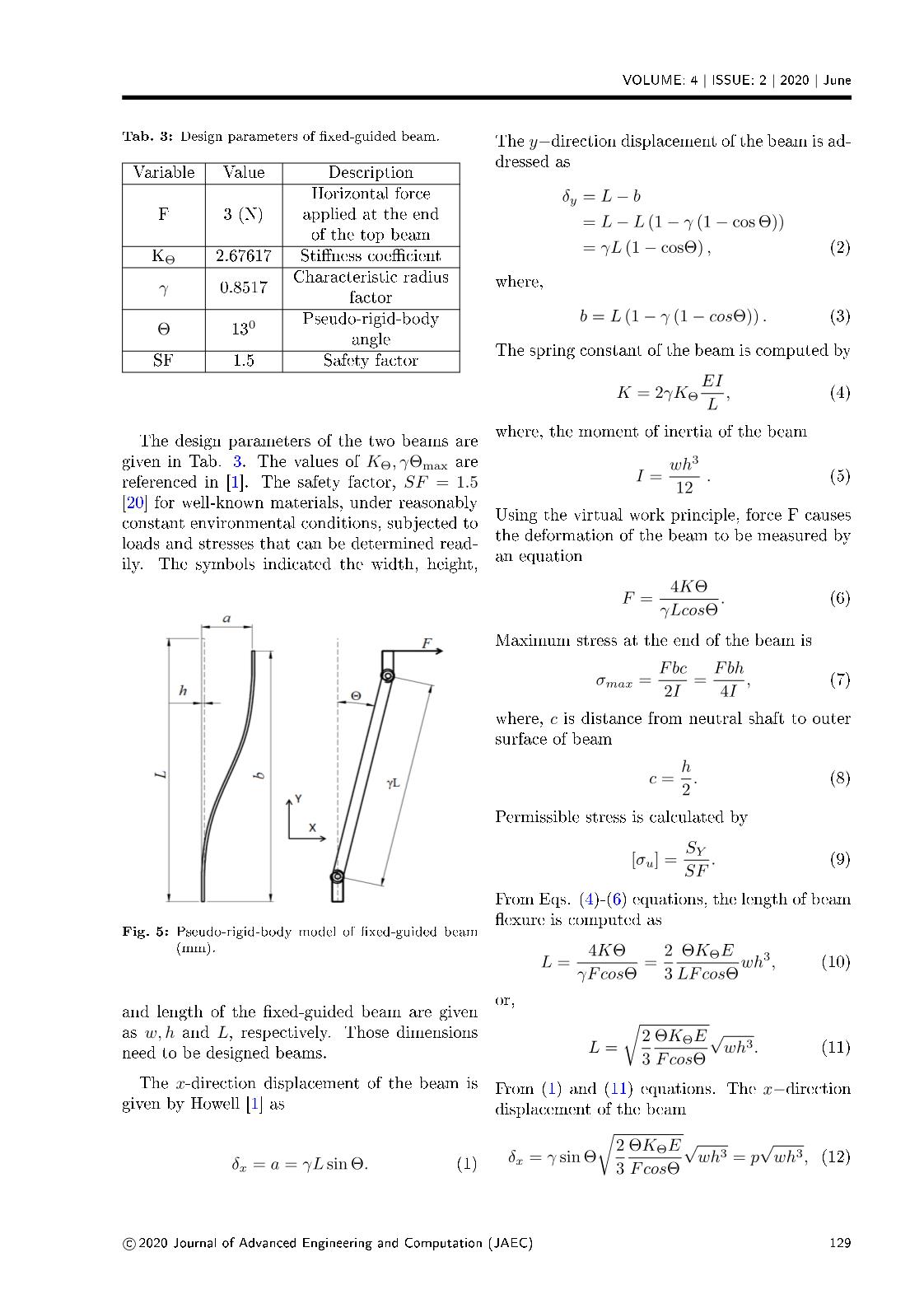 Statics analysis and optimization design for a fixed - guided beam flexure trang 5