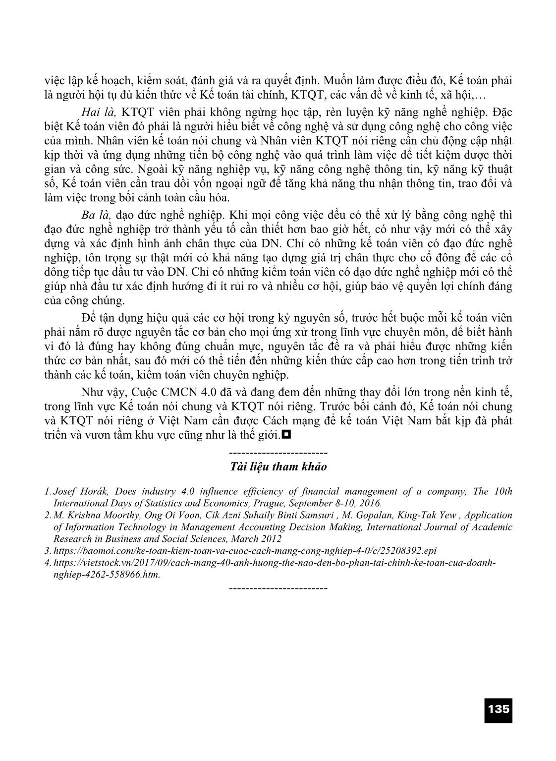 Tác động của cách mạng công nghiệp 4.0 đến kế toán quản trị và những vấn đề đặt ra đối với Việt Nam trang 7