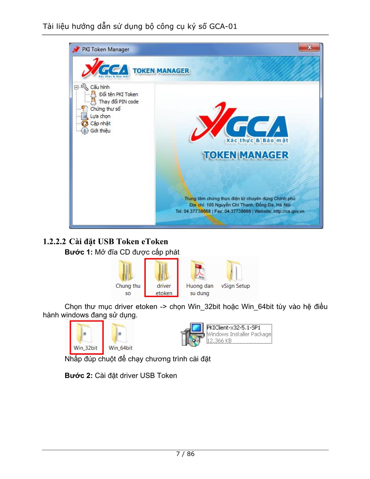 Tài liệu hướng dẫn sử dụng bộ công cụ ký số GCA-01 trang 7