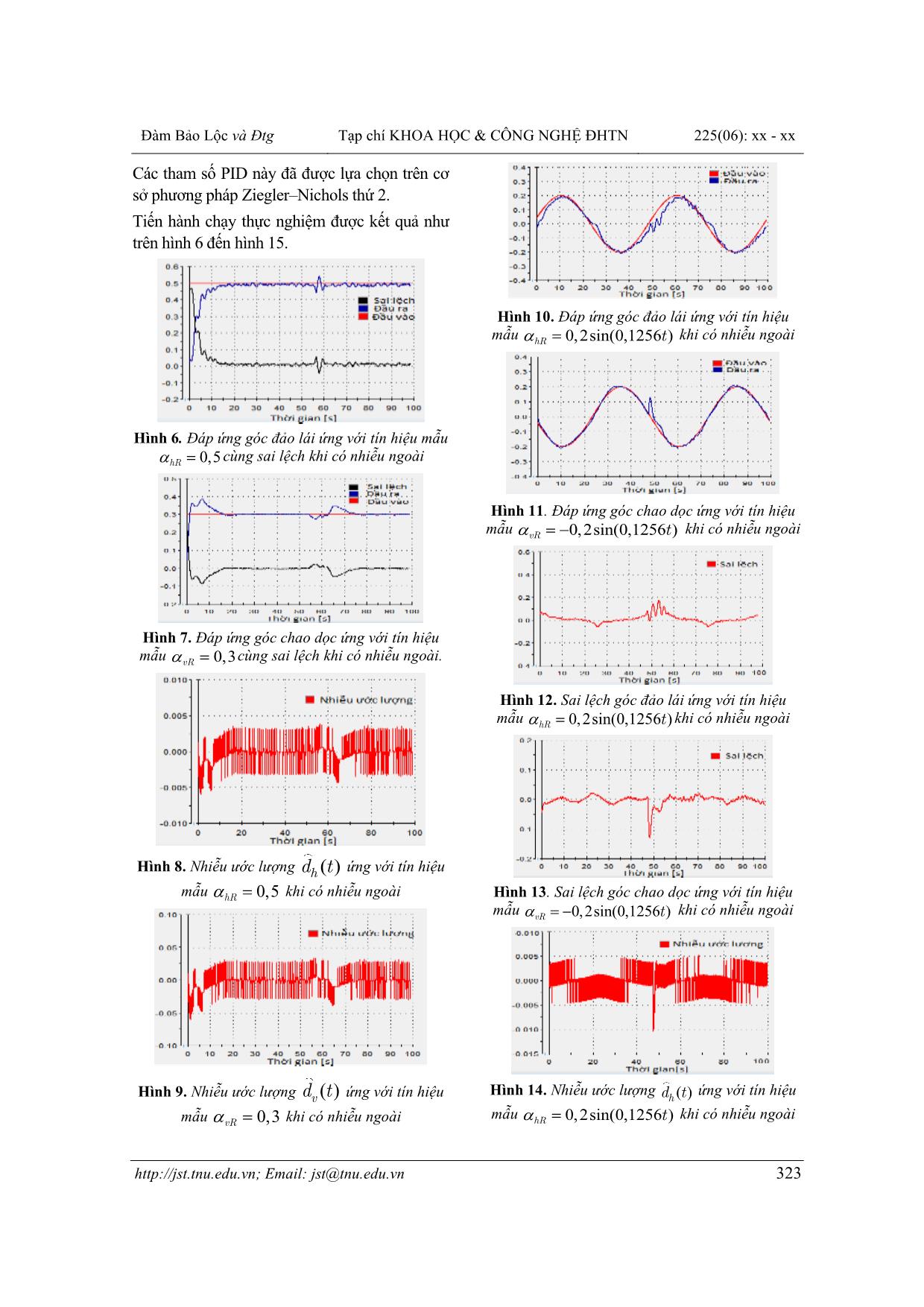 Thực nghiệm bộ điều khiển tuyến tính hóa chính xác kết hợp khâu ước lượng nhiễu đầu vào theo nguyên lý tối ưu dọc trục thời gian cho trms trong phòng thí nghiệm trang 6