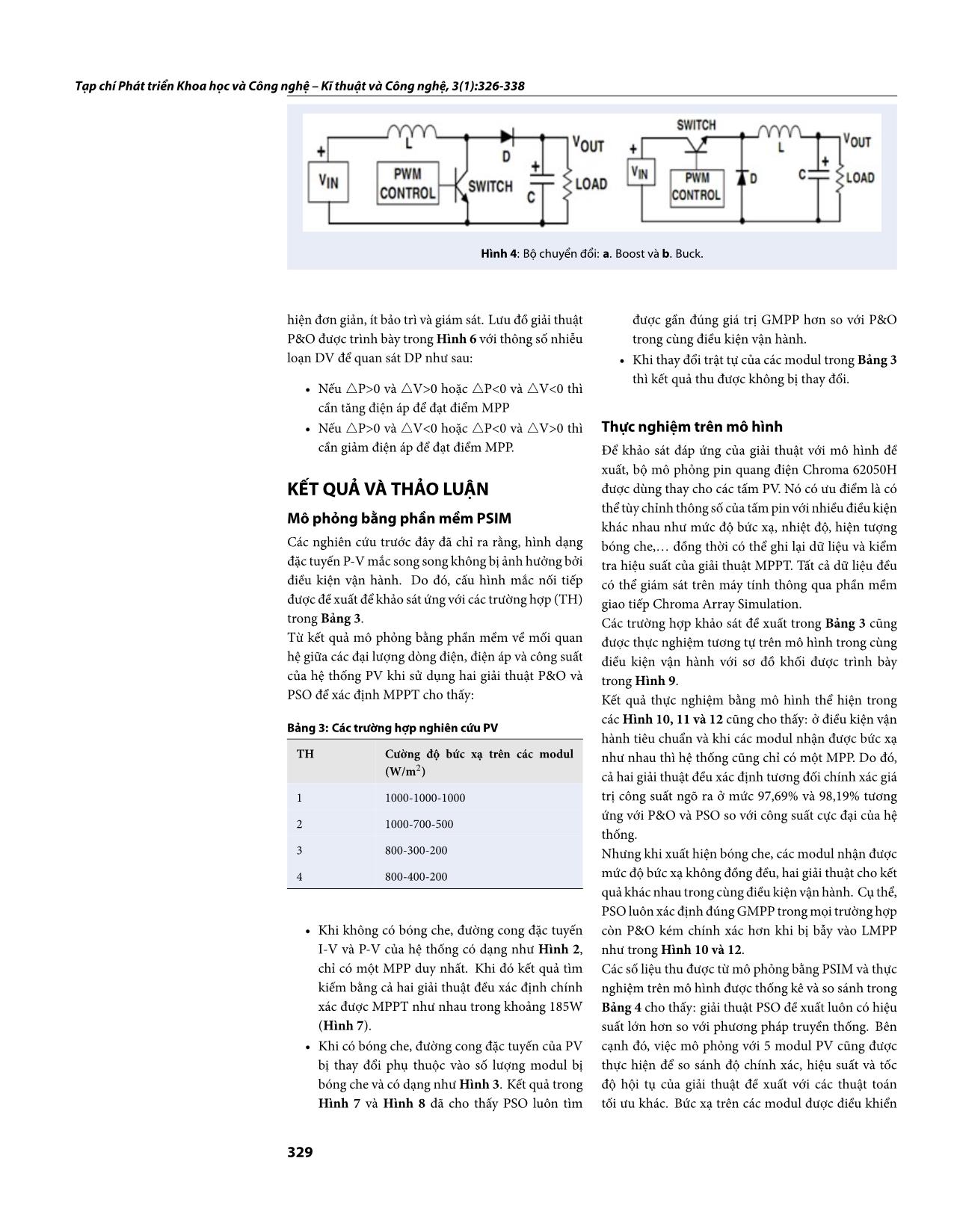 Tối ưu điểm phát công suất cực đại của pin quang điện làm việc trong điều kiện bóng che trang 4