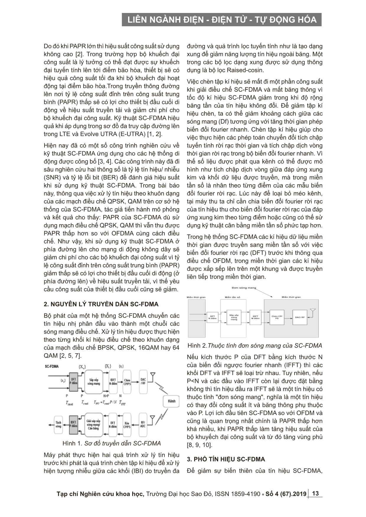 Ứng dụng phương pháp SC-FDMA để giảm PAPR trong truyền dẫn không dây tốc độ cao trang 2
