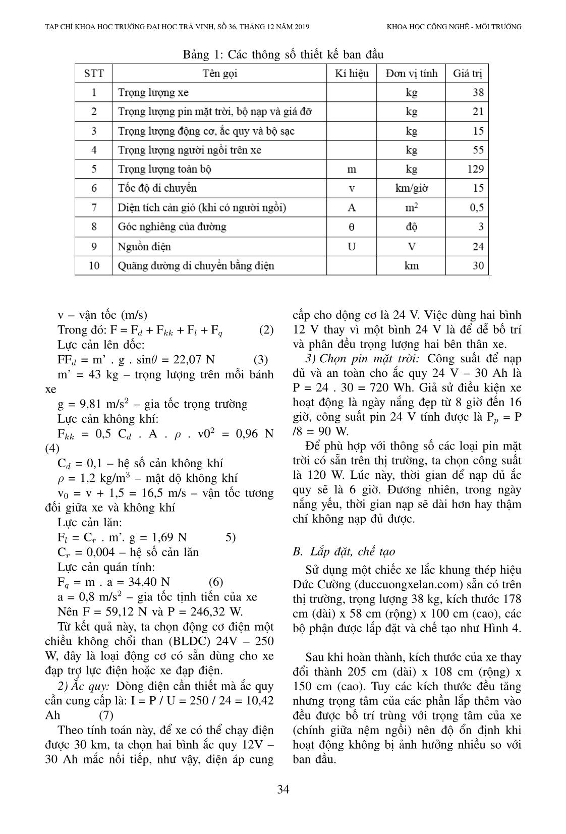 Thiết kế cải tạo xe lắc năng lượng mặt trời dùng cho người khuyết tật trang 4