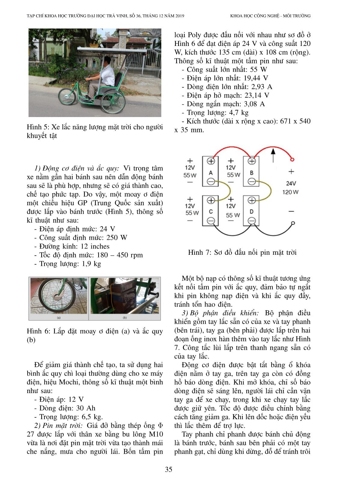 Thiết kế cải tạo xe lắc năng lượng mặt trời dùng cho người khuyết tật trang 5