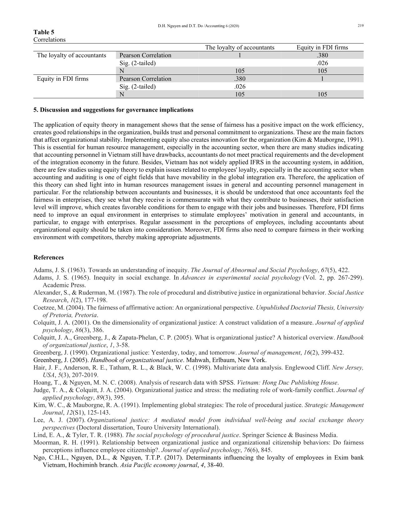 The impact of equity in FDI firms on accountants loyalty: Application of equity theory and creative application in economics sociological knowledge trang 5