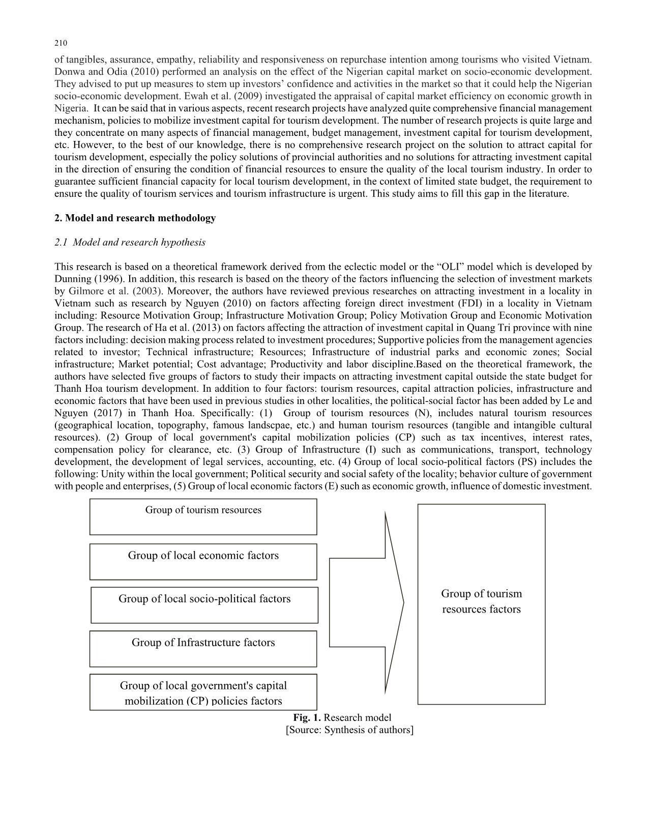 Solutions to attract investment capital for tourism development: Evidence from Vietnam economy trang 2