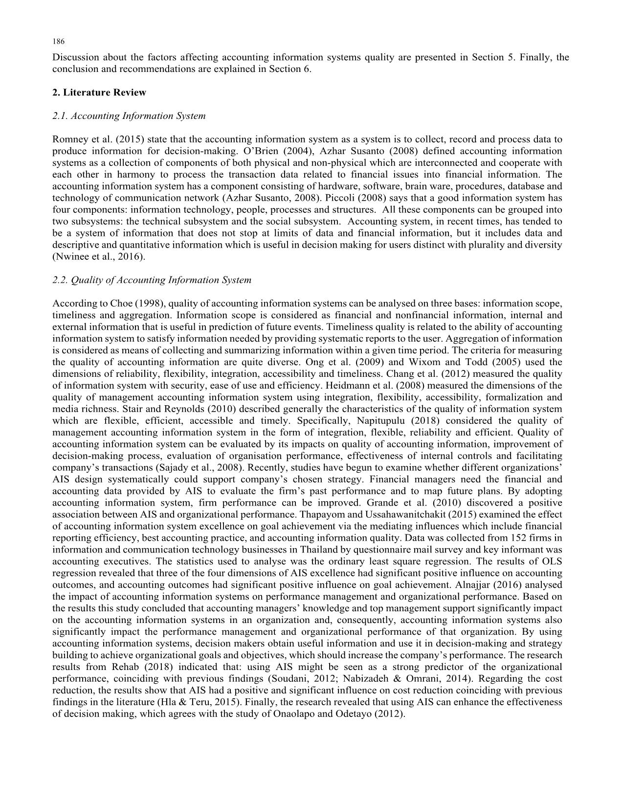 Determinants of accounting information systems quality: Empirical evidence from Vietnam trang 2