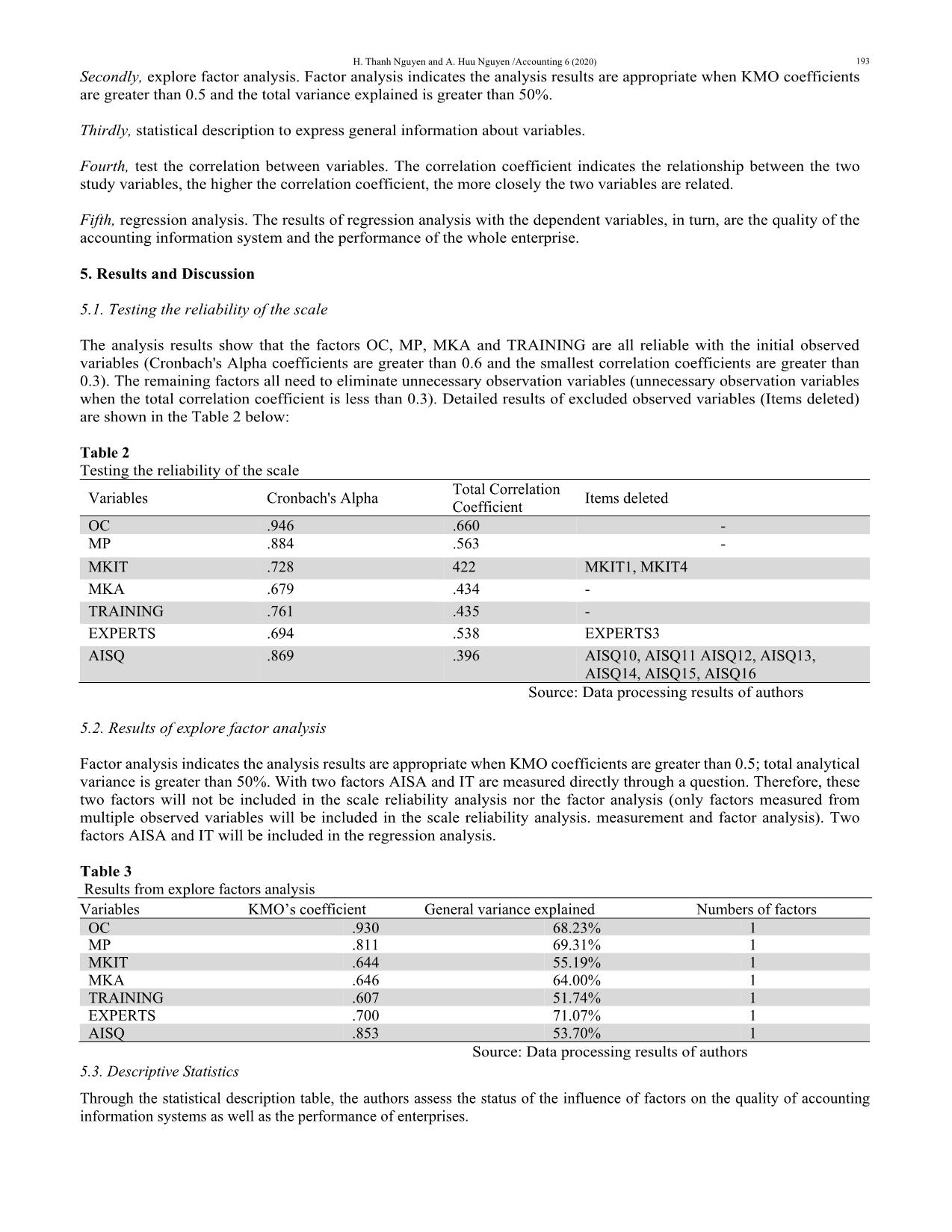 Determinants of accounting information systems quality: Empirical evidence from Vietnam trang 9