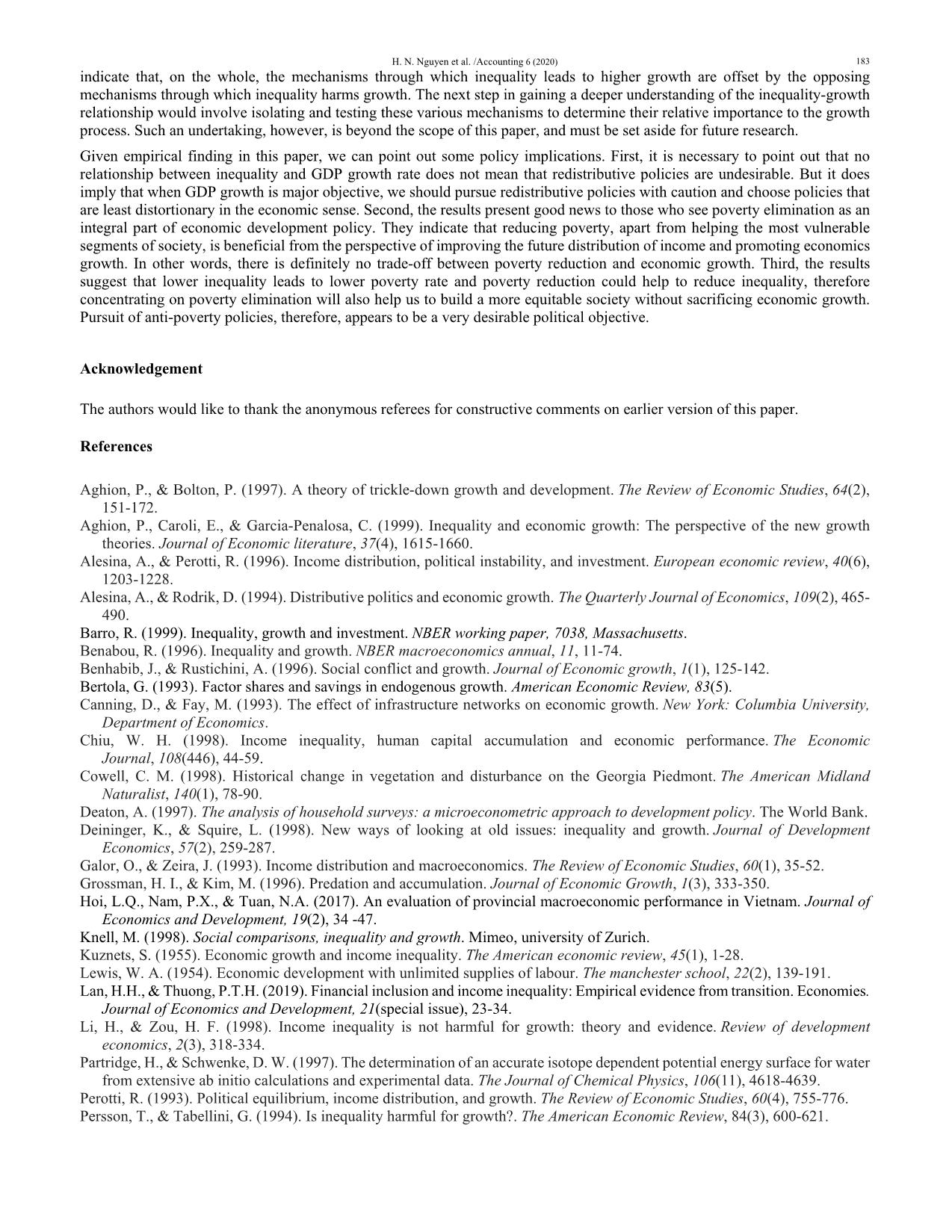 The linkages between growth, poverty and inequality in Vietnam: An empirical analysis trang 7