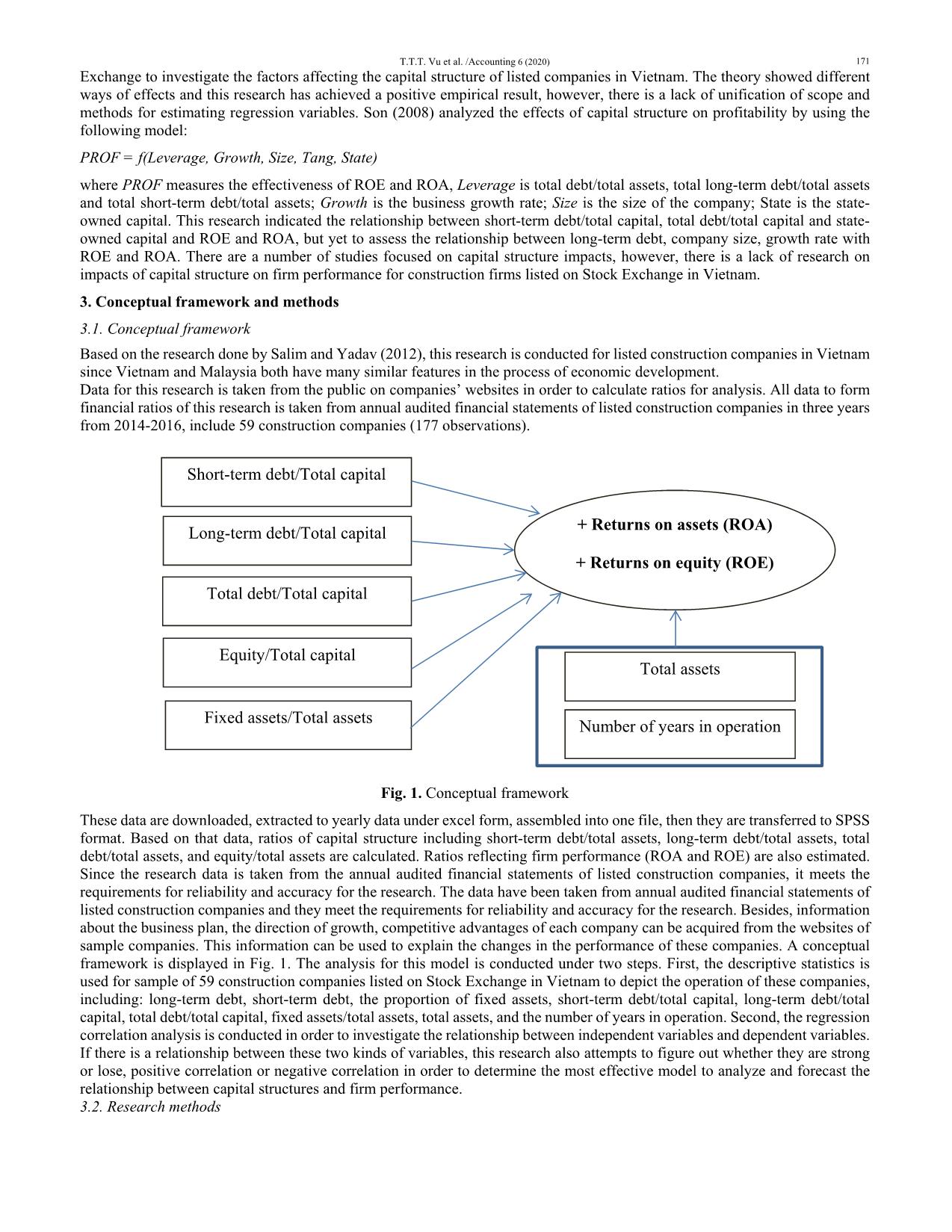 The impact of capital structure on the performance of construction companies: A study from Vietnam stock exchanges trang 3