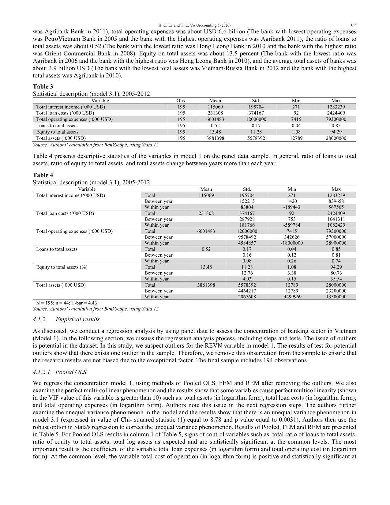 Concentration and performance in Vietnamese commercial banks trang 5