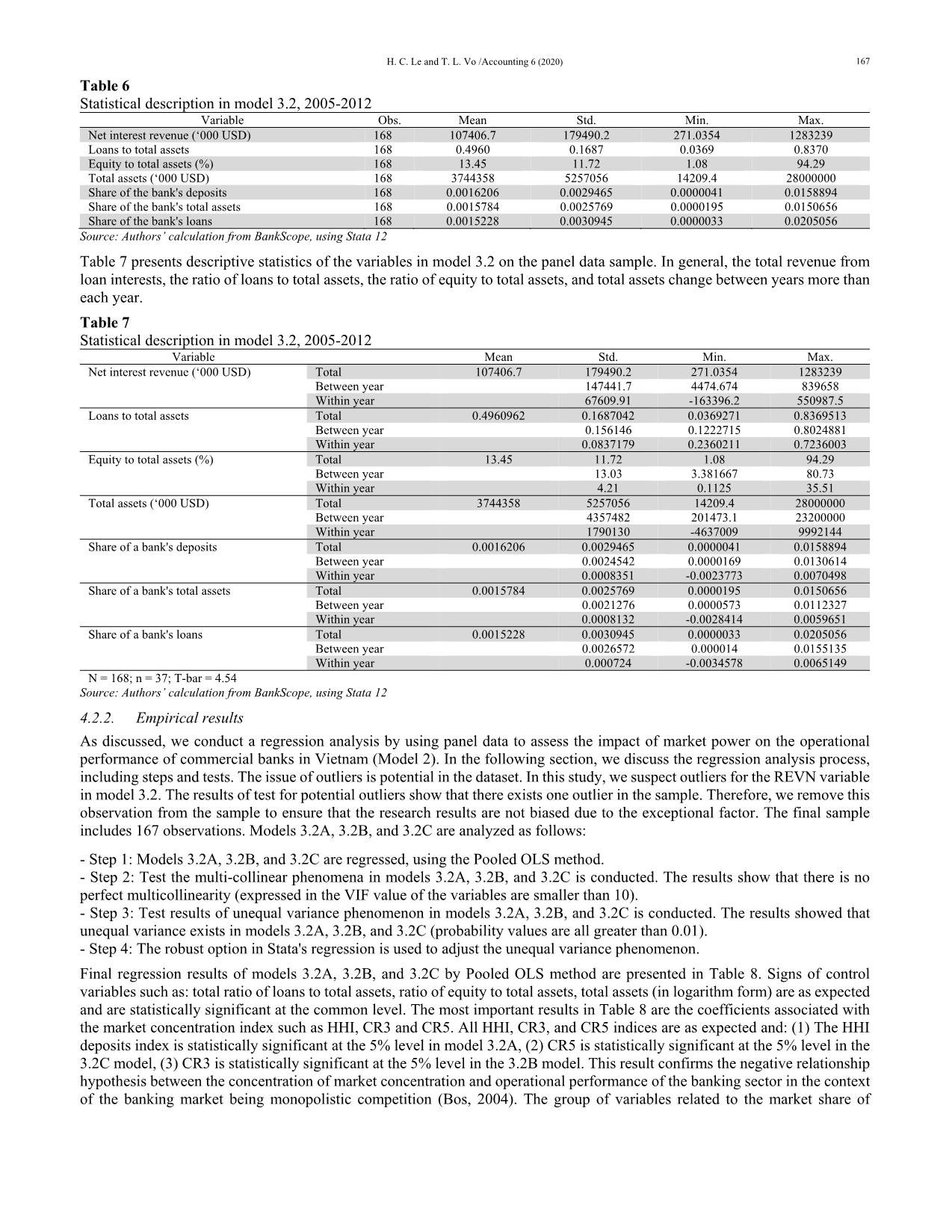 Concentration and performance in Vietnamese commercial banks trang 7