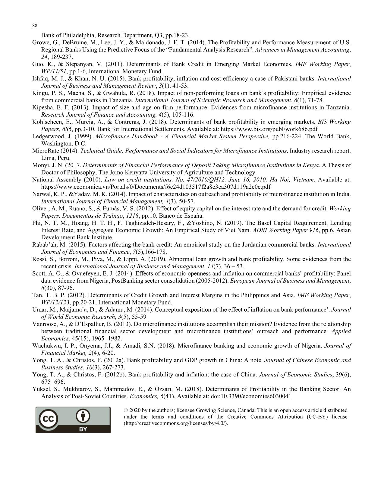 The interactive relationship between credit growth and profitability of peoples credit funds in Vietnam trang 10