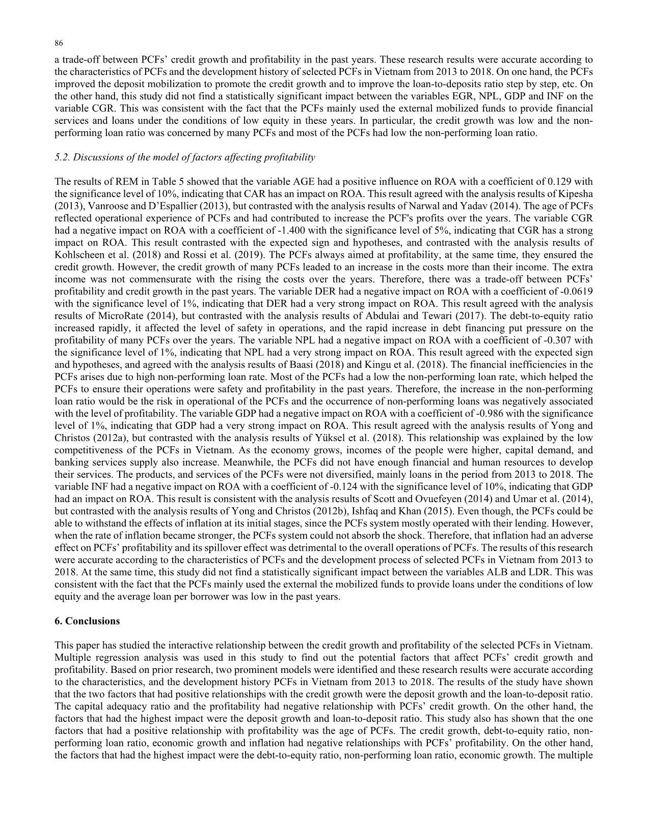 The interactive relationship between credit growth and profitability of peoples credit funds in Vietnam trang 8