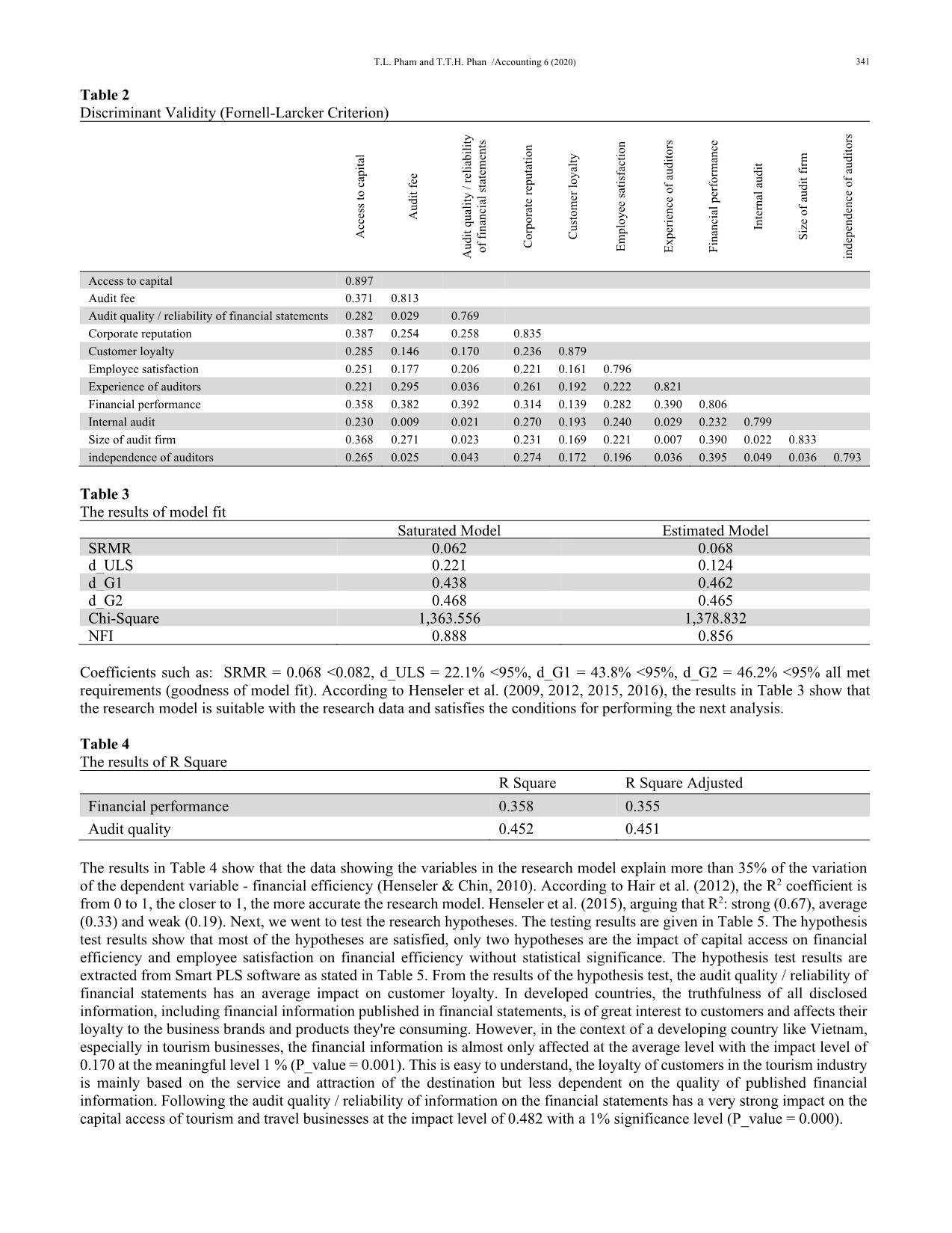 How to improve financial performance of tourism and travel enterprises: The case of Vietnam trang 7