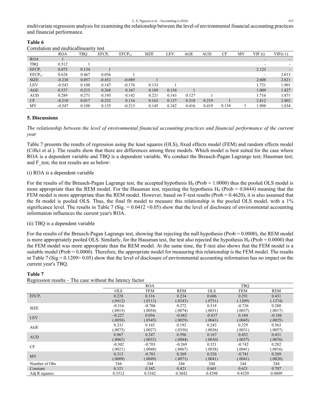 The relationship between level of environmental financial accounting practices and financial performance in Vietnam trang 7