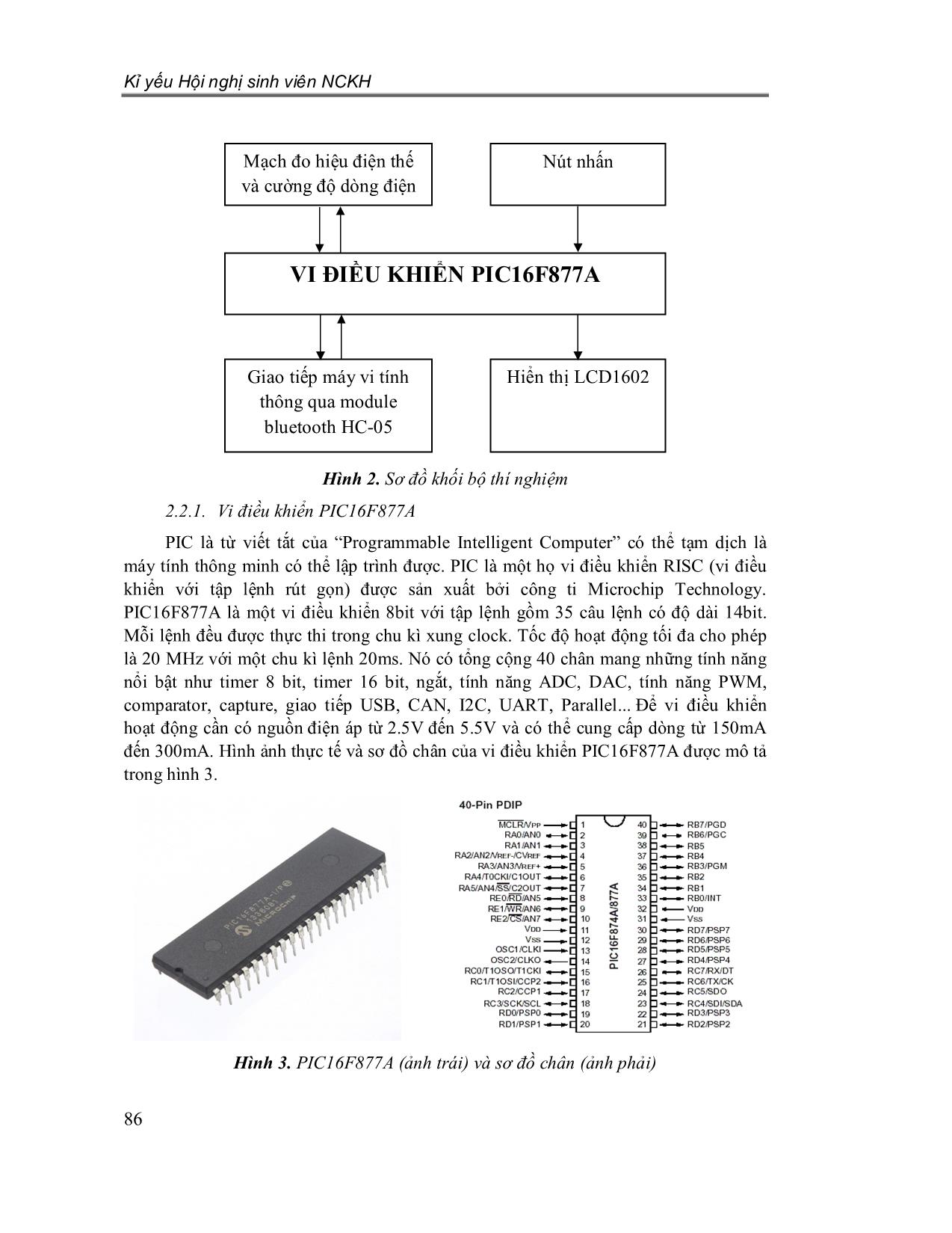 Ứng dụng vi điều khiển PIC16F877A để chế tạo bộ thí nghiệm đo đạc tự động đặc tuyến Volt-Ampere của một số linh kiện điện tử trang 3