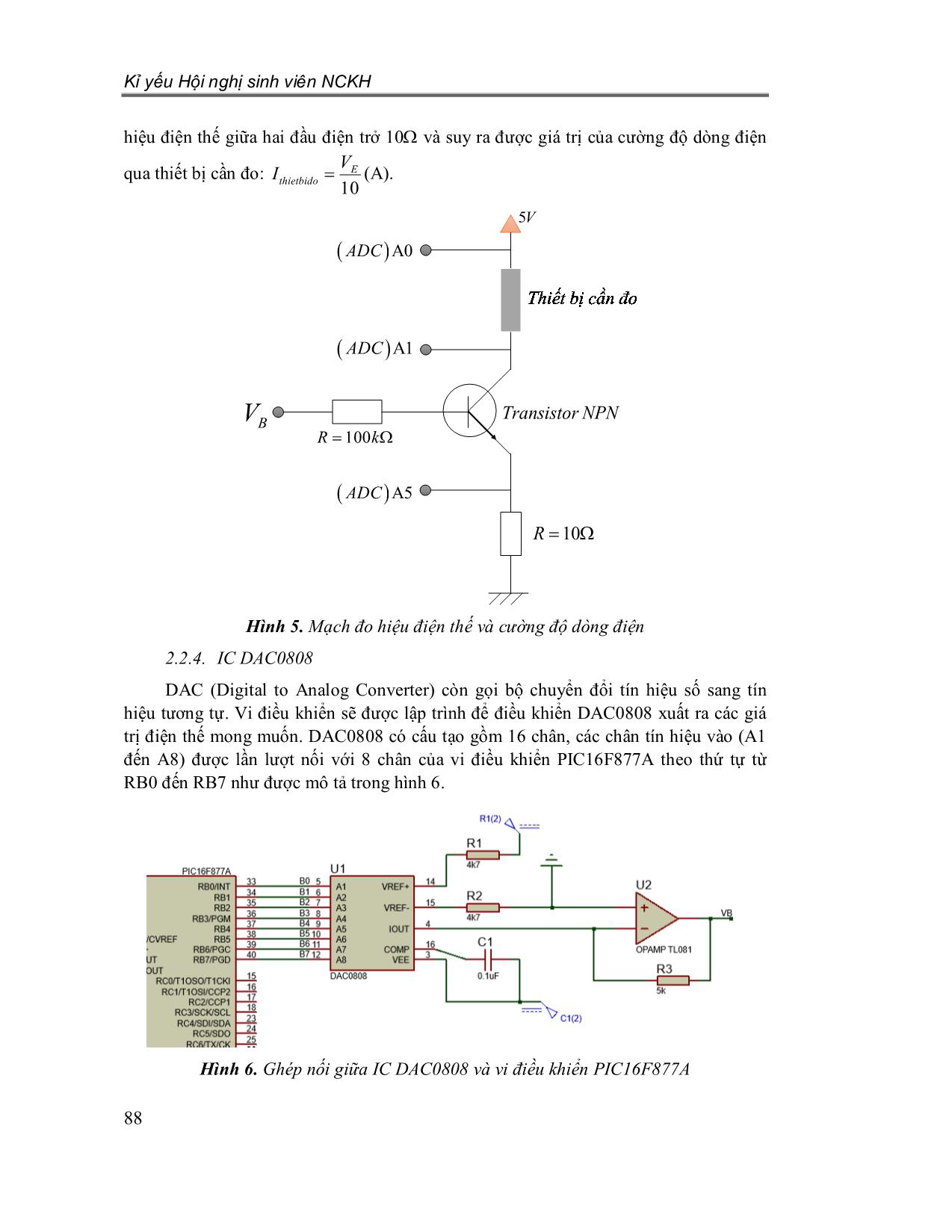 Ứng dụng vi điều khiển PIC16F877A để chế tạo bộ thí nghiệm đo đạc tự động đặc tuyến Volt-Ampere của một số linh kiện điện tử trang 5