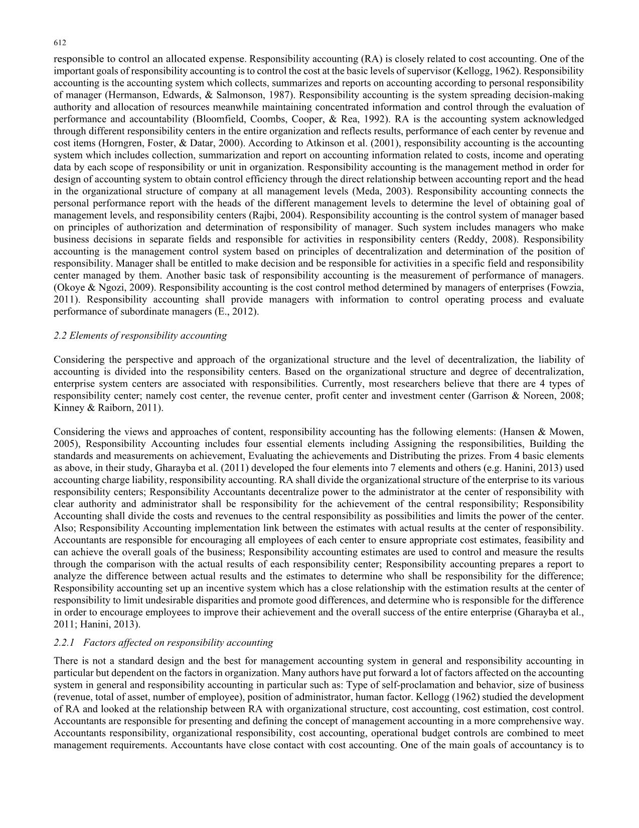 The effects of organization size and manager’s educational background on responsibility accounting: Evidences from Vietnamese cement enterprises trang 2