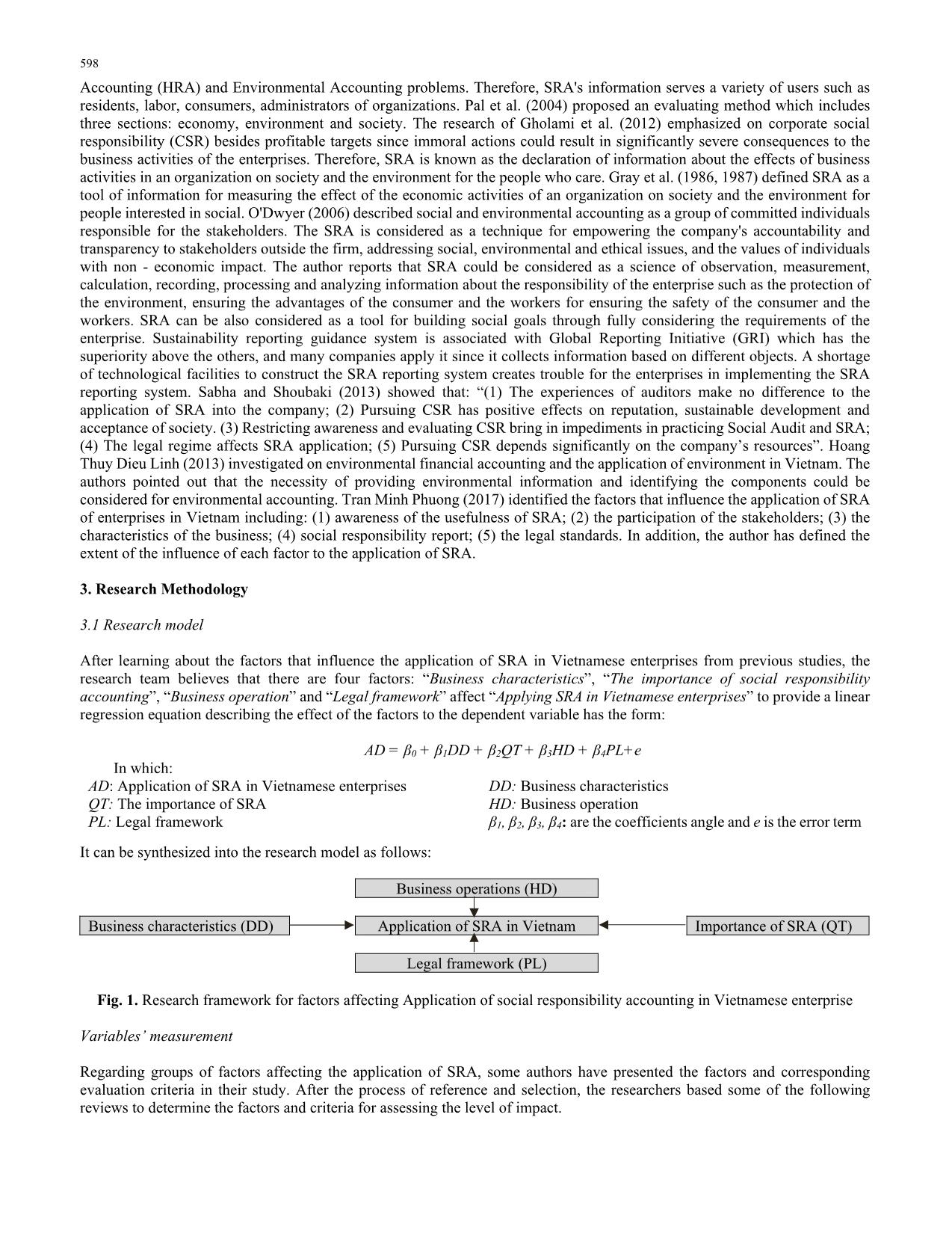 Factors affecting the application of social responsibility accounting trang 2