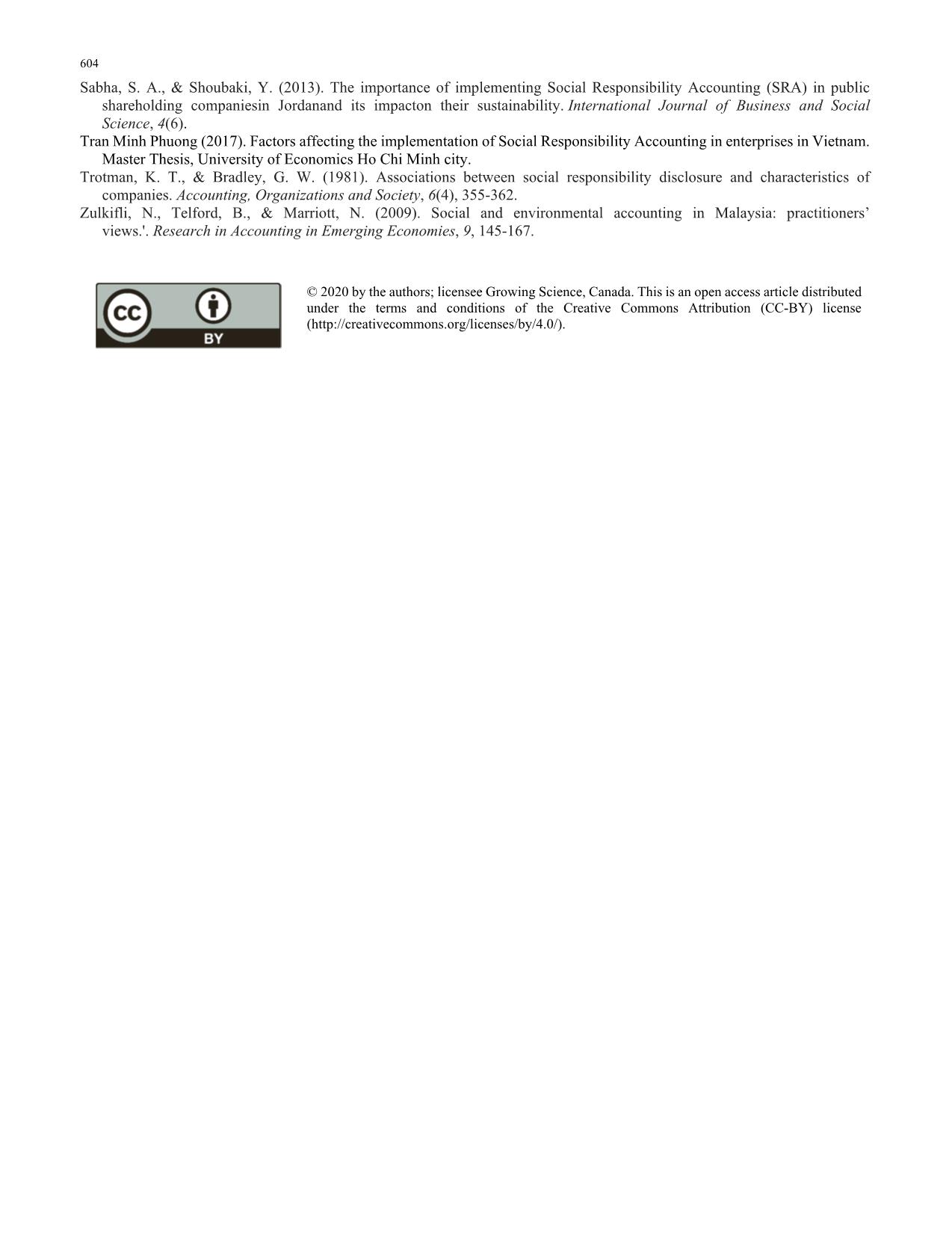 Factors affecting the application of social responsibility accounting trang 8