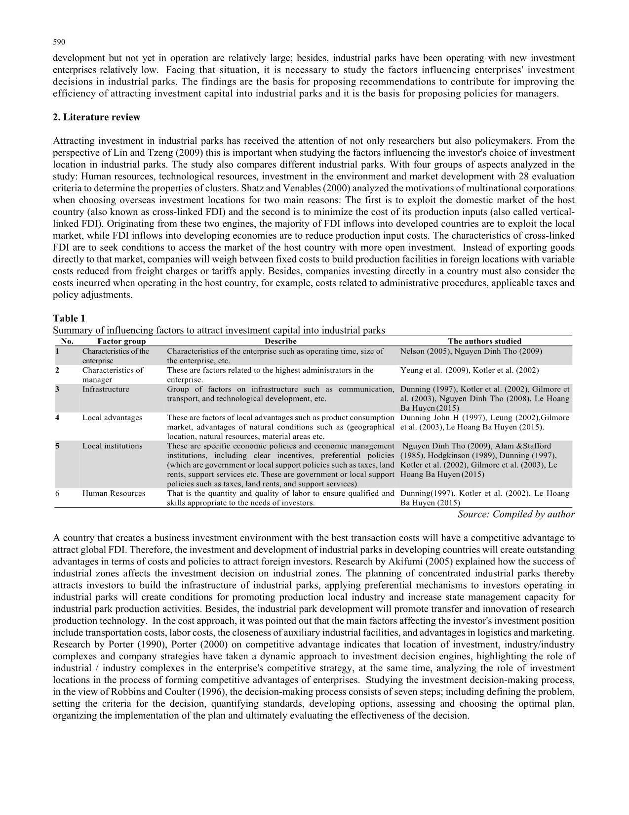 The effect of different factors on investment decision of enterprises in industrial parts trang 2