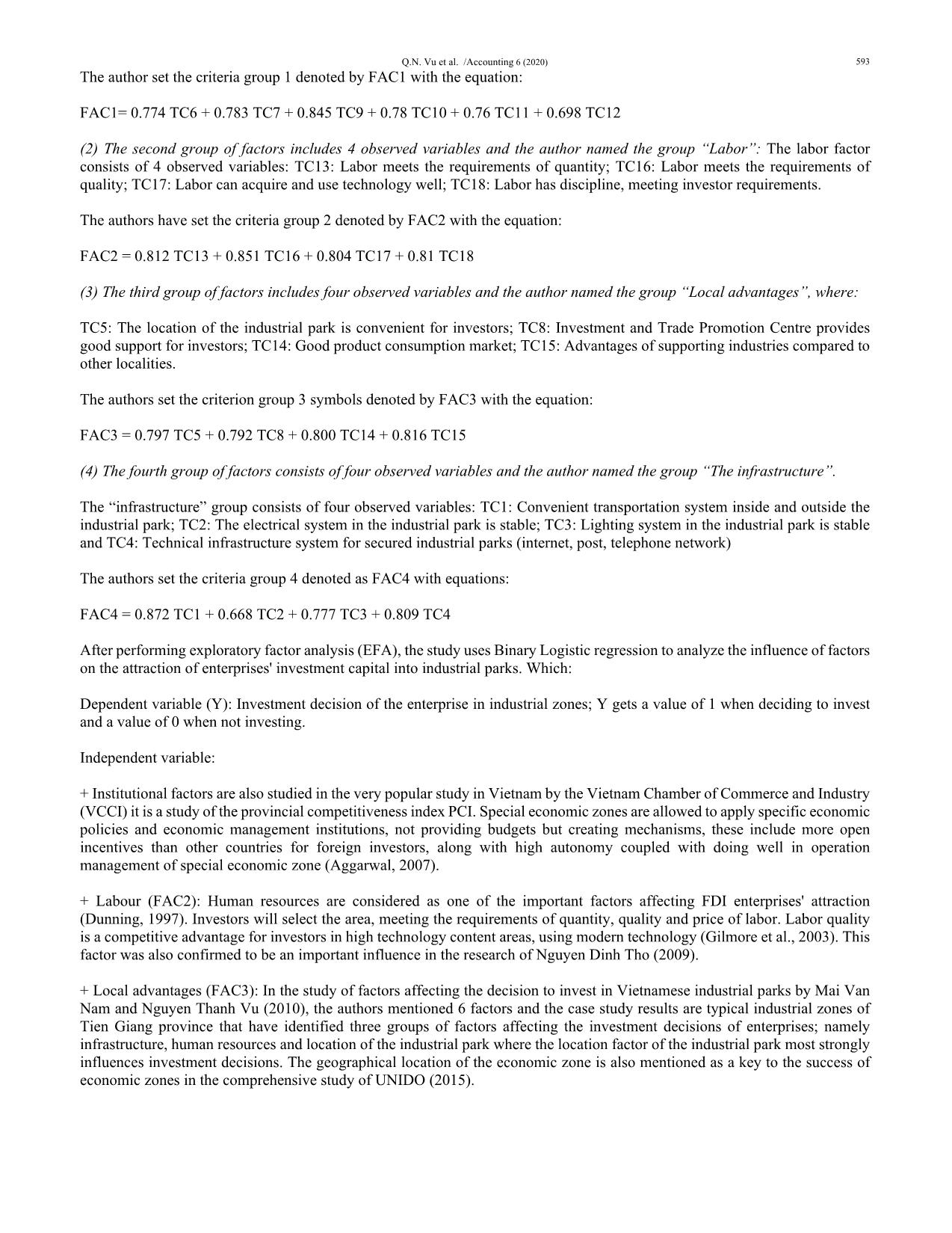 The effect of different factors on investment decision of enterprises in industrial parts trang 5