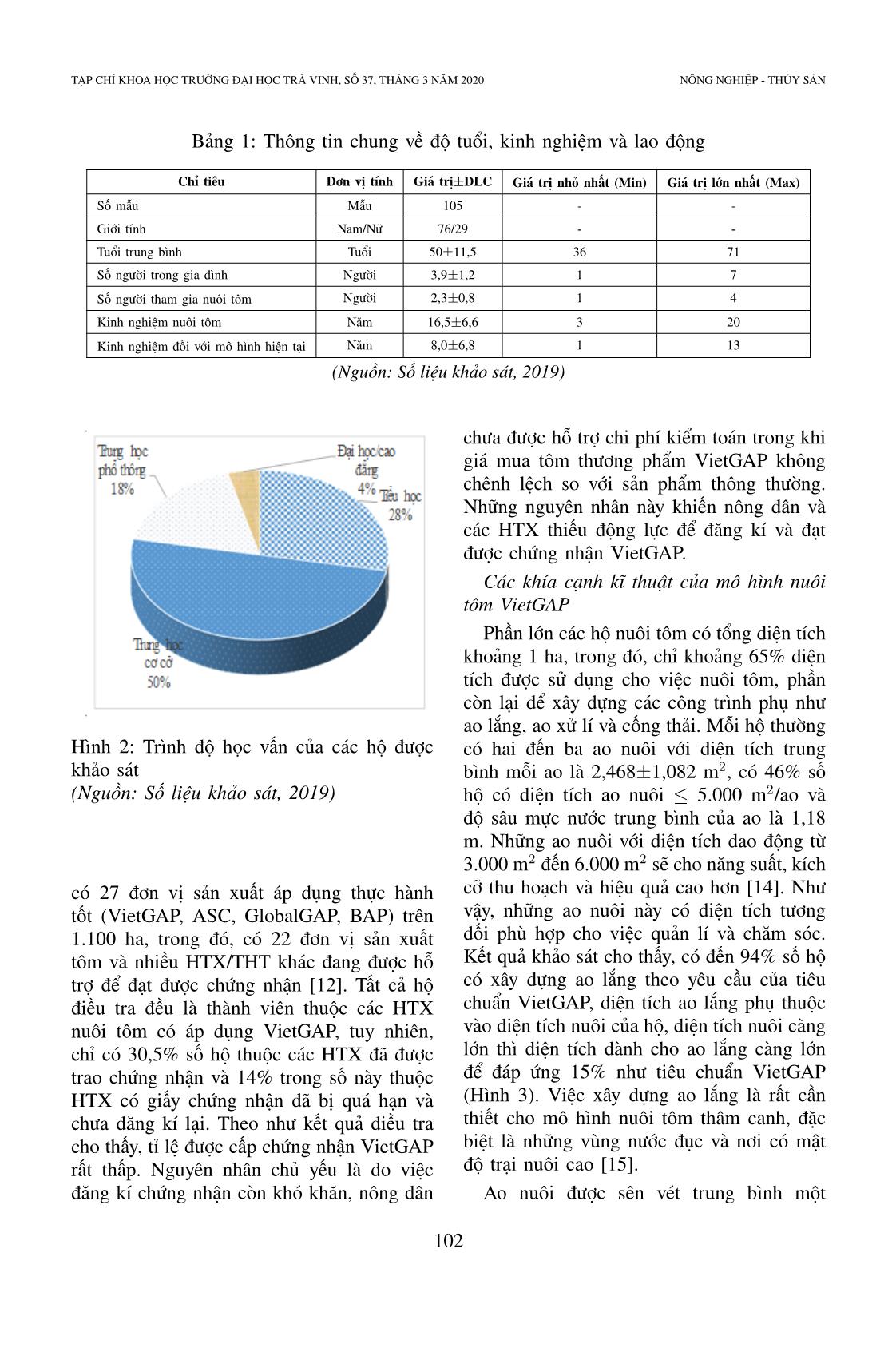 Hiện trạng và vai trò của chứng nhận Vietgap trong nuôi tôm: Nghiên cứu trường hợp nuôi tôm thẻ chân trắng ở tỉnh Sóc Trăng, Việt Nam trang 5