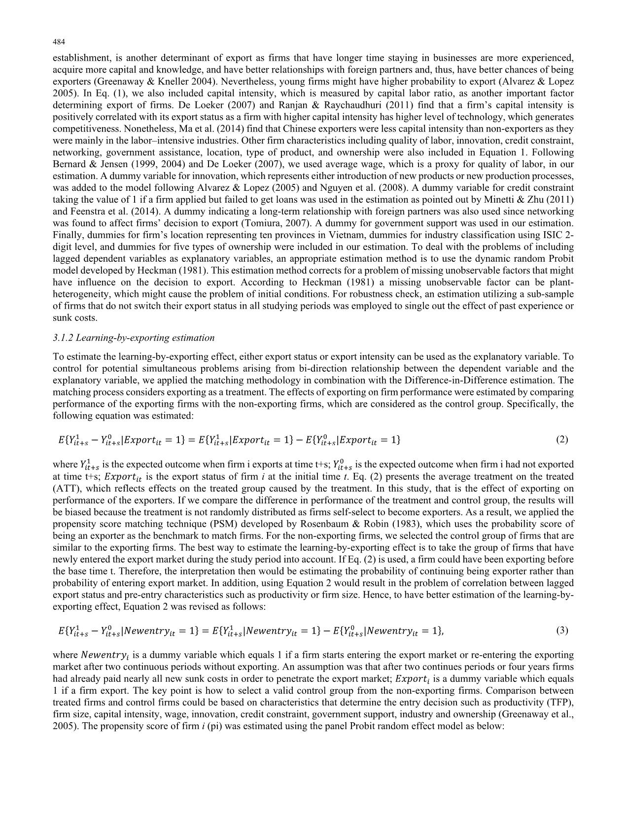 A longitudinal study of self-selection, learning-by-exporting and core-competence: The case of smalland medium-sized enterprises in Vietnam trang 4