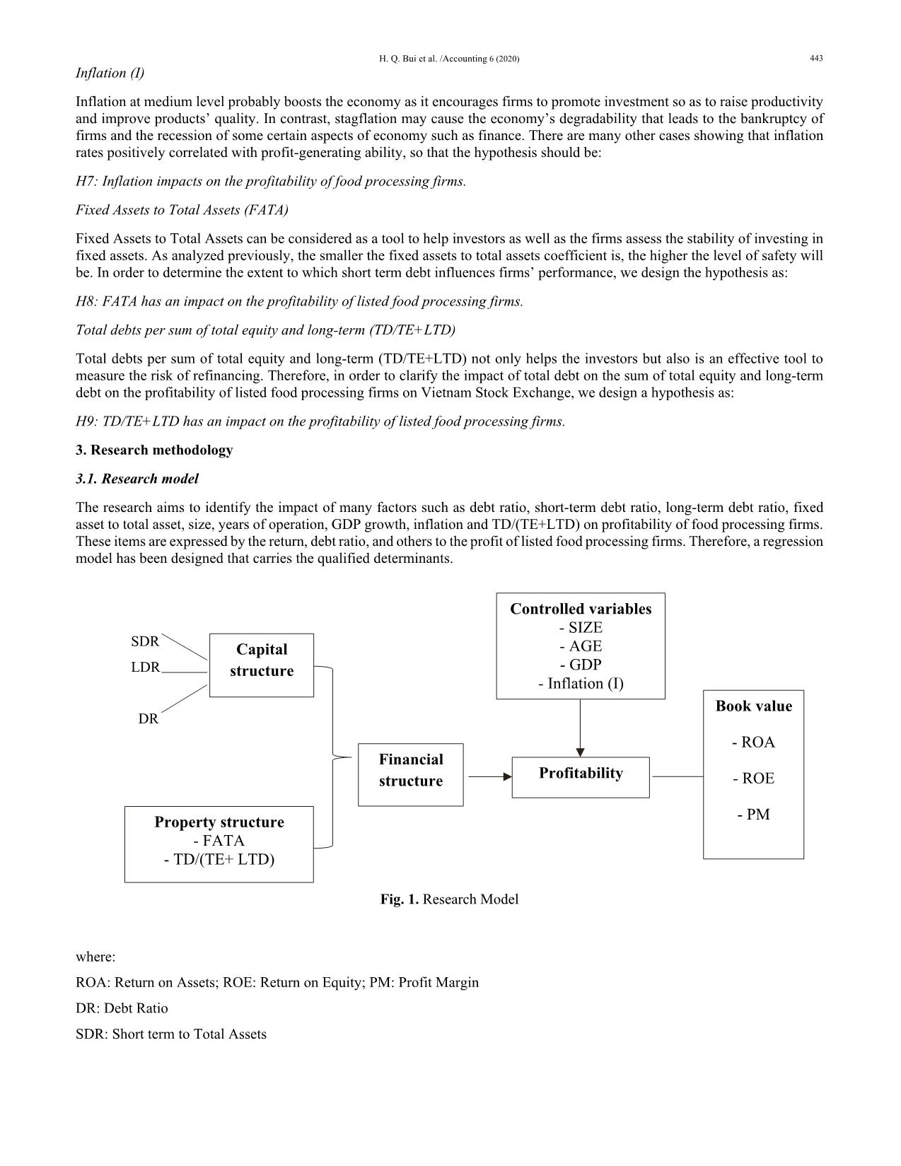 Determinants influencing the profitability of listed food processing firms in Vietnam trang 3