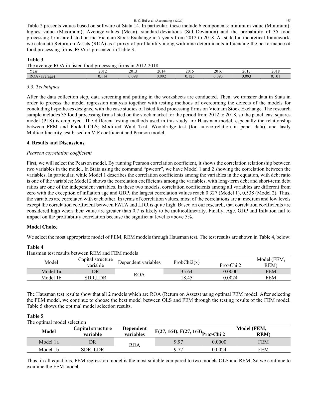 Determinants influencing the profitability of listed food processing firms in Vietnam trang 5