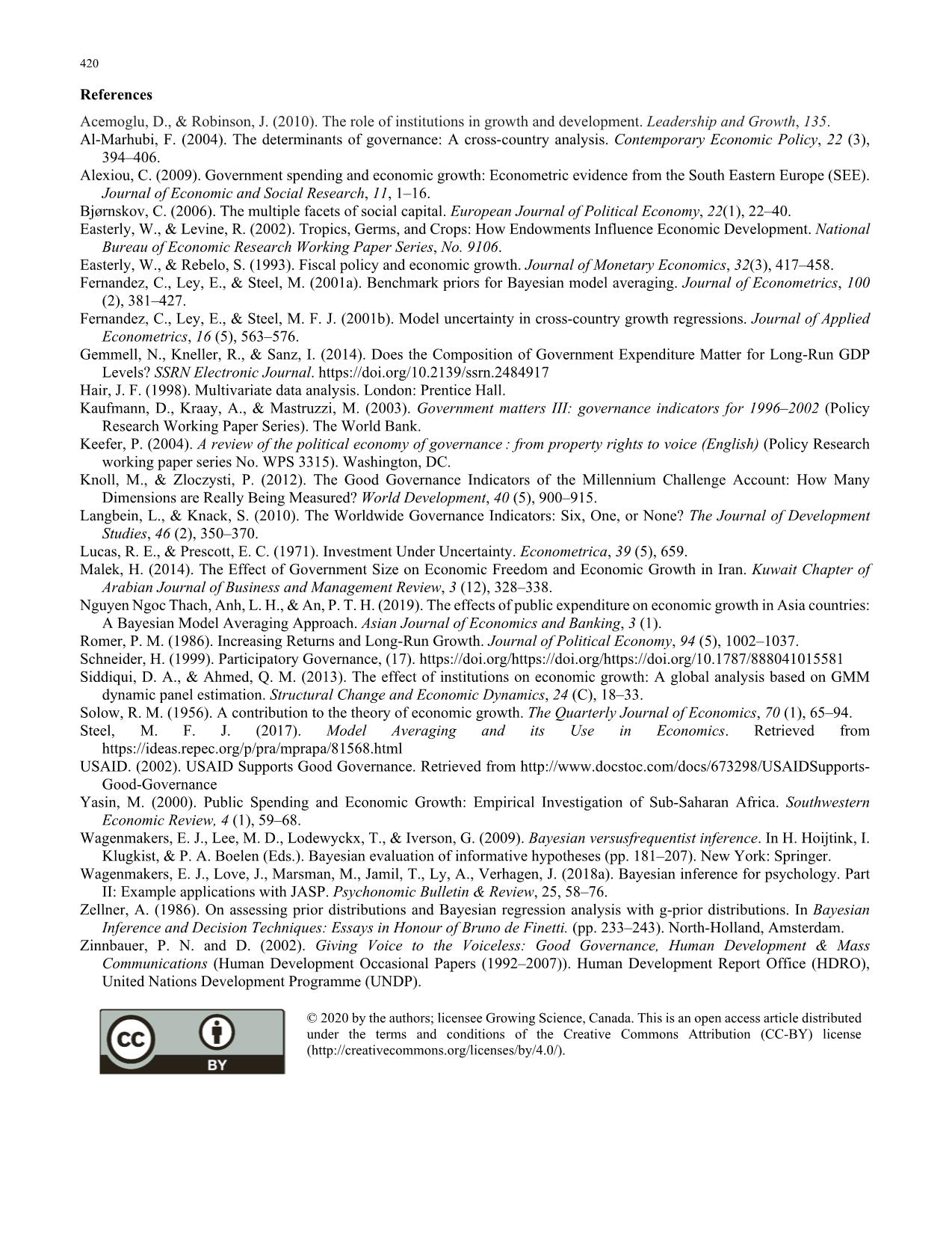 The governance quality-growth nexus revisited: A new evidence from the Bayesian multilevel generalized linear model trang 8